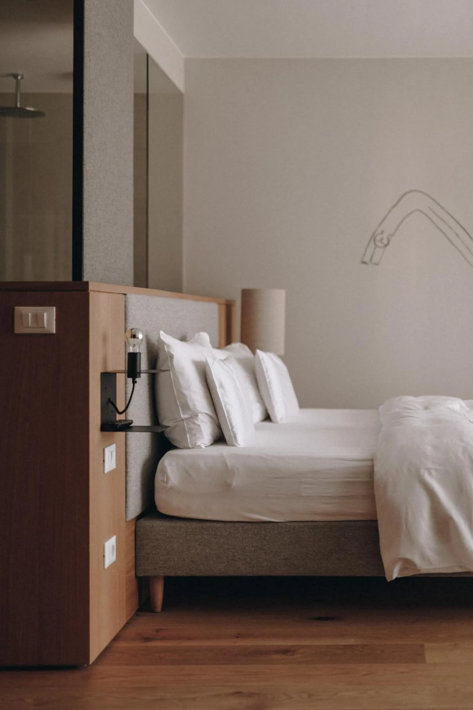 Bed in Hotel Schwarzschmied, a Member of Design Hotels