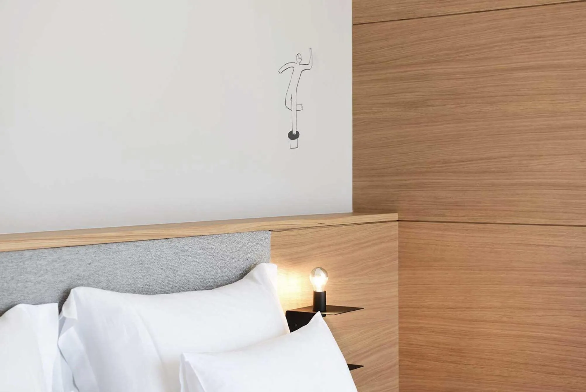 Bed in Hotel Schwarzschmied, a Member of Design Hotels