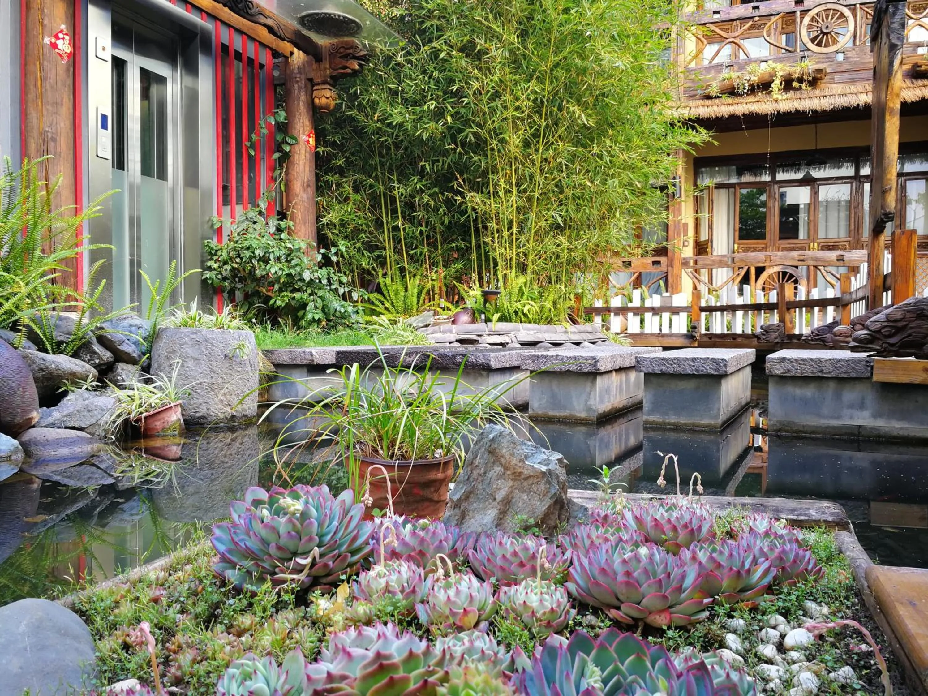 Garden in Old Story Inn Lijiang Old Town
