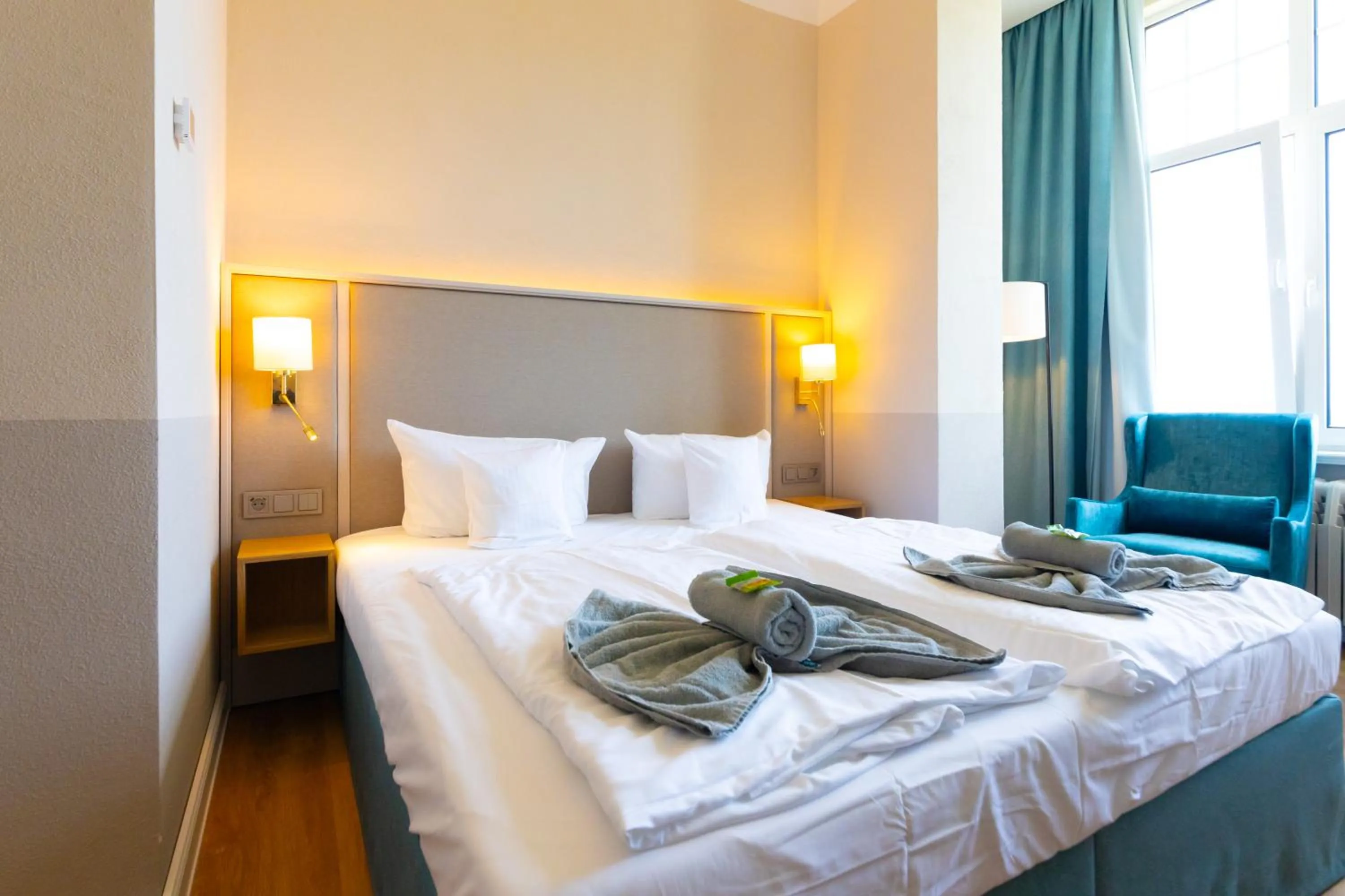 Bed in Hotel Germania