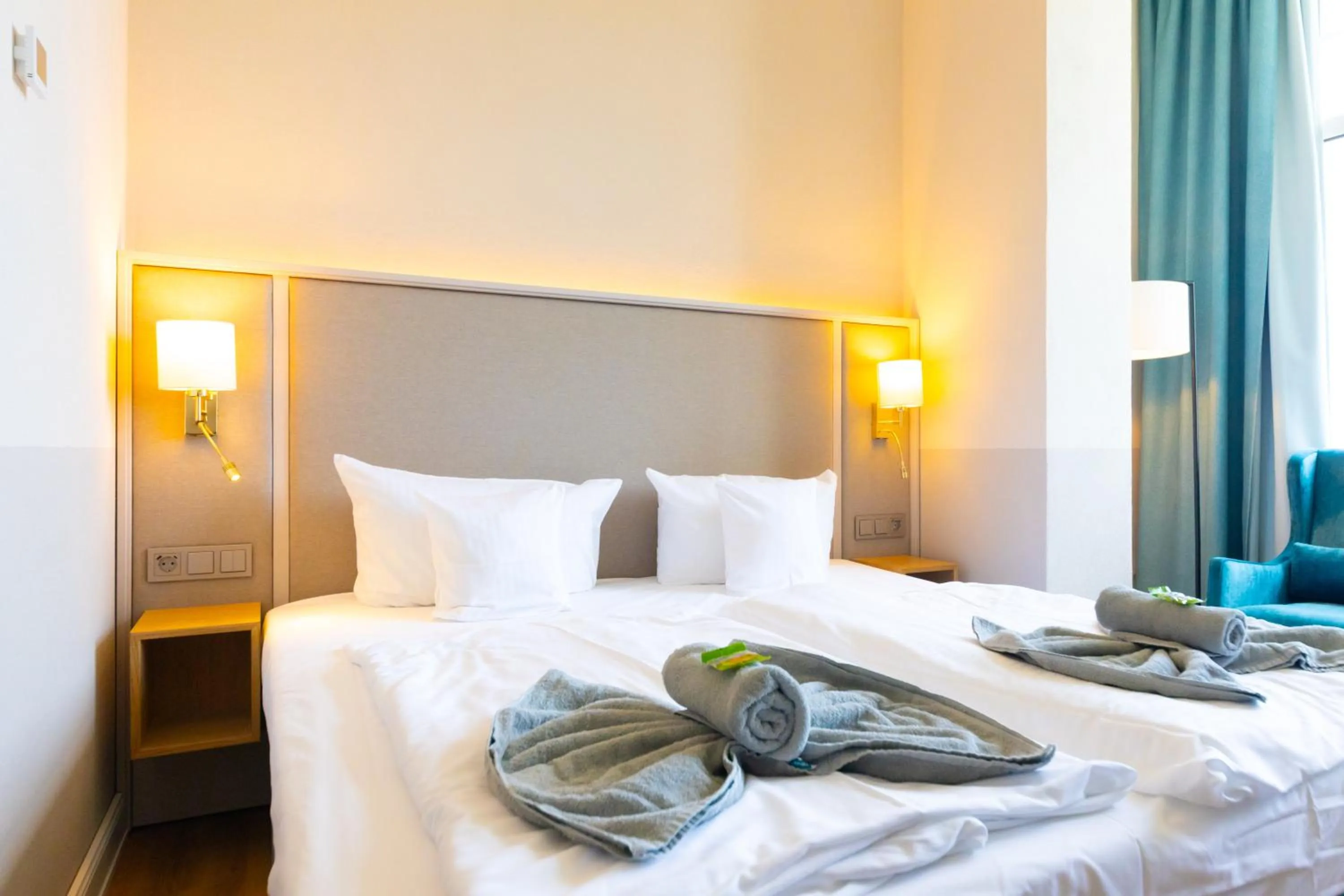 Bed in Hotel Germania