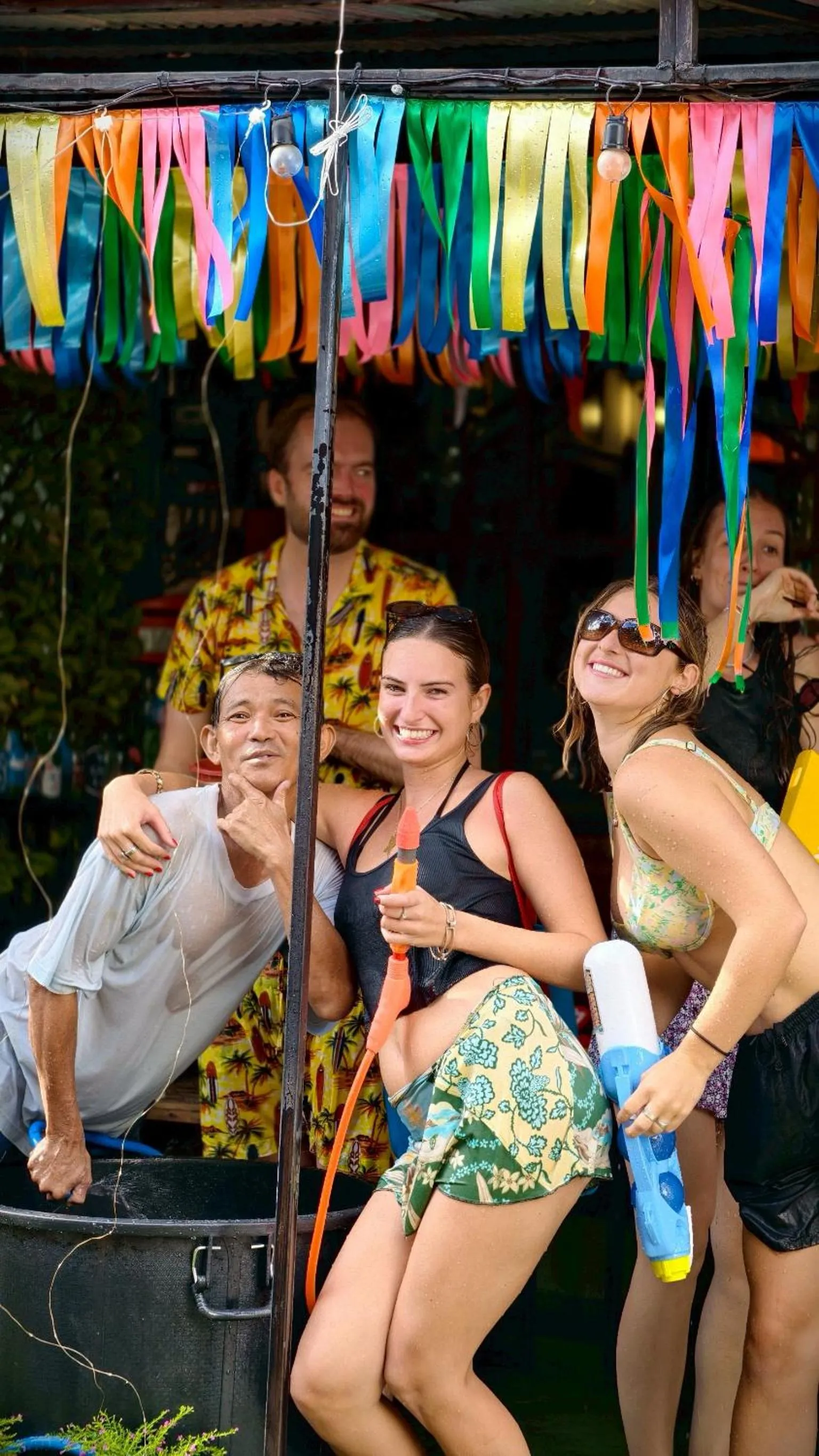 group of guests in The Cabin Backpackers Hostel & Bar