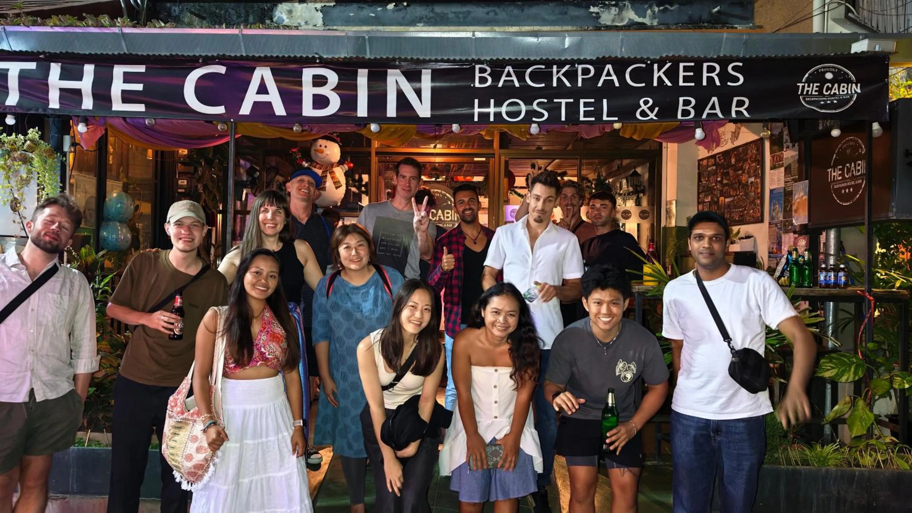 People in The Cabin Backpackers Hostel & Bar