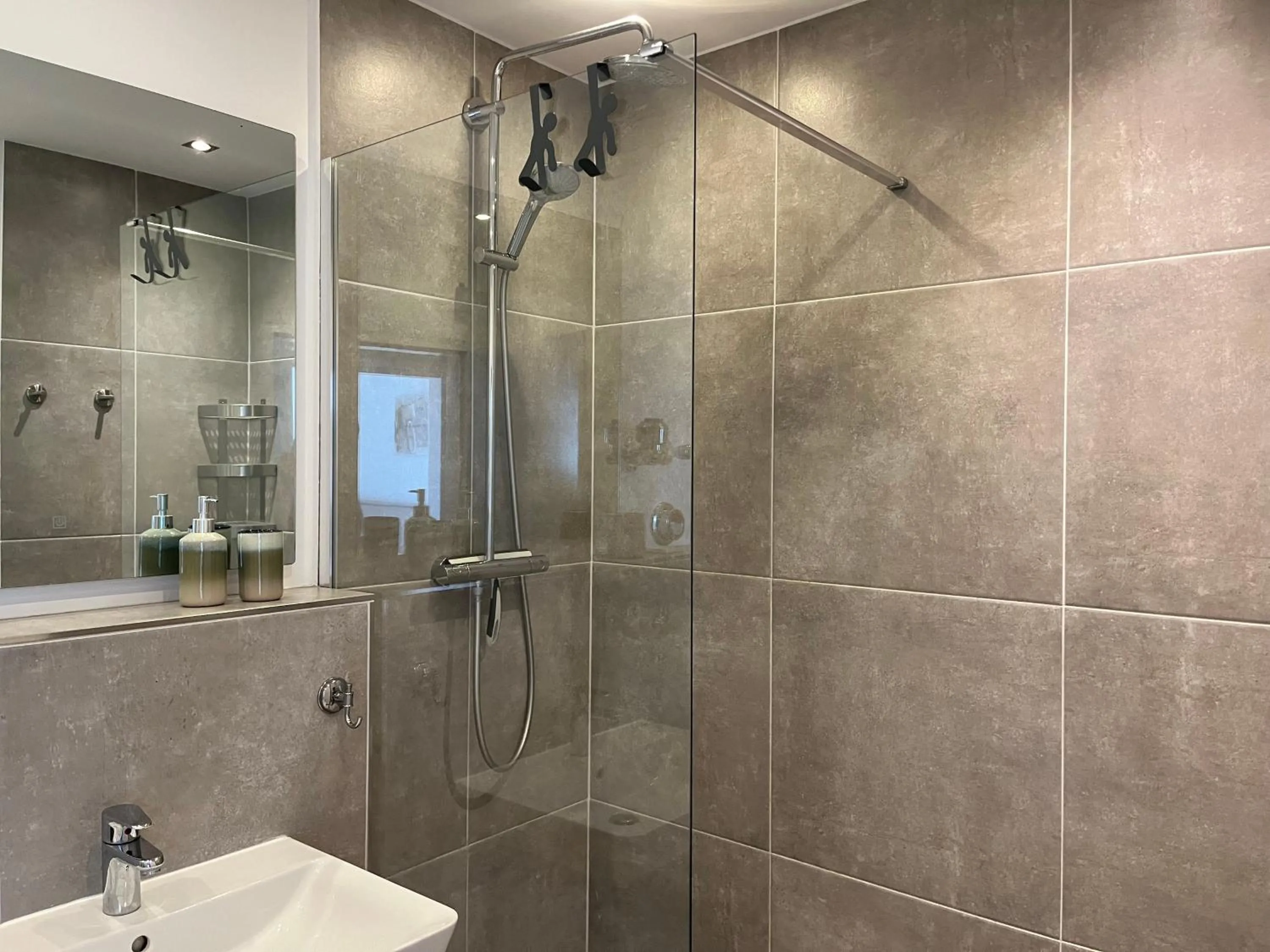 Shower in Apartement Förde Blick