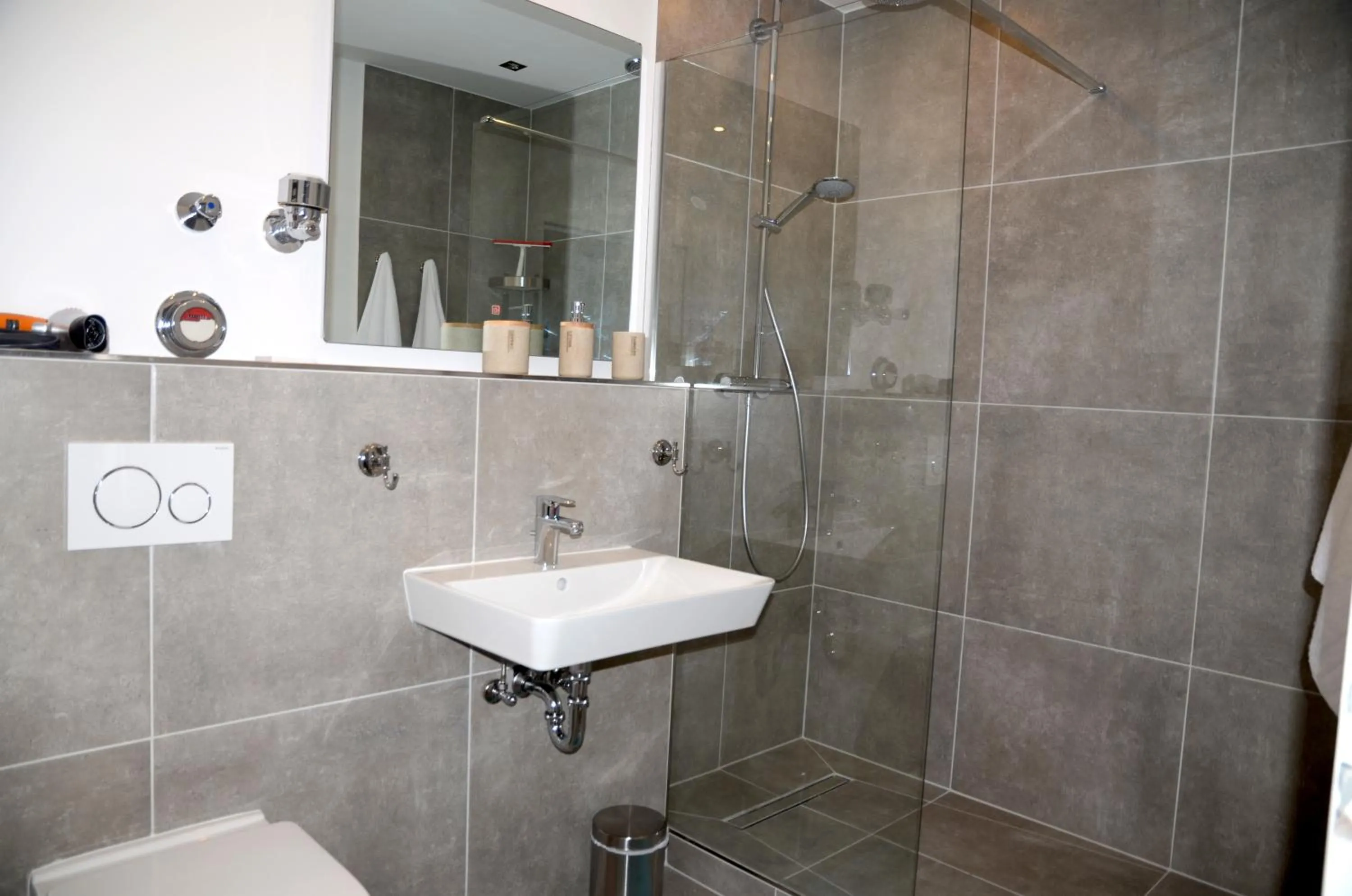 Shower in Apartement Förde Blick