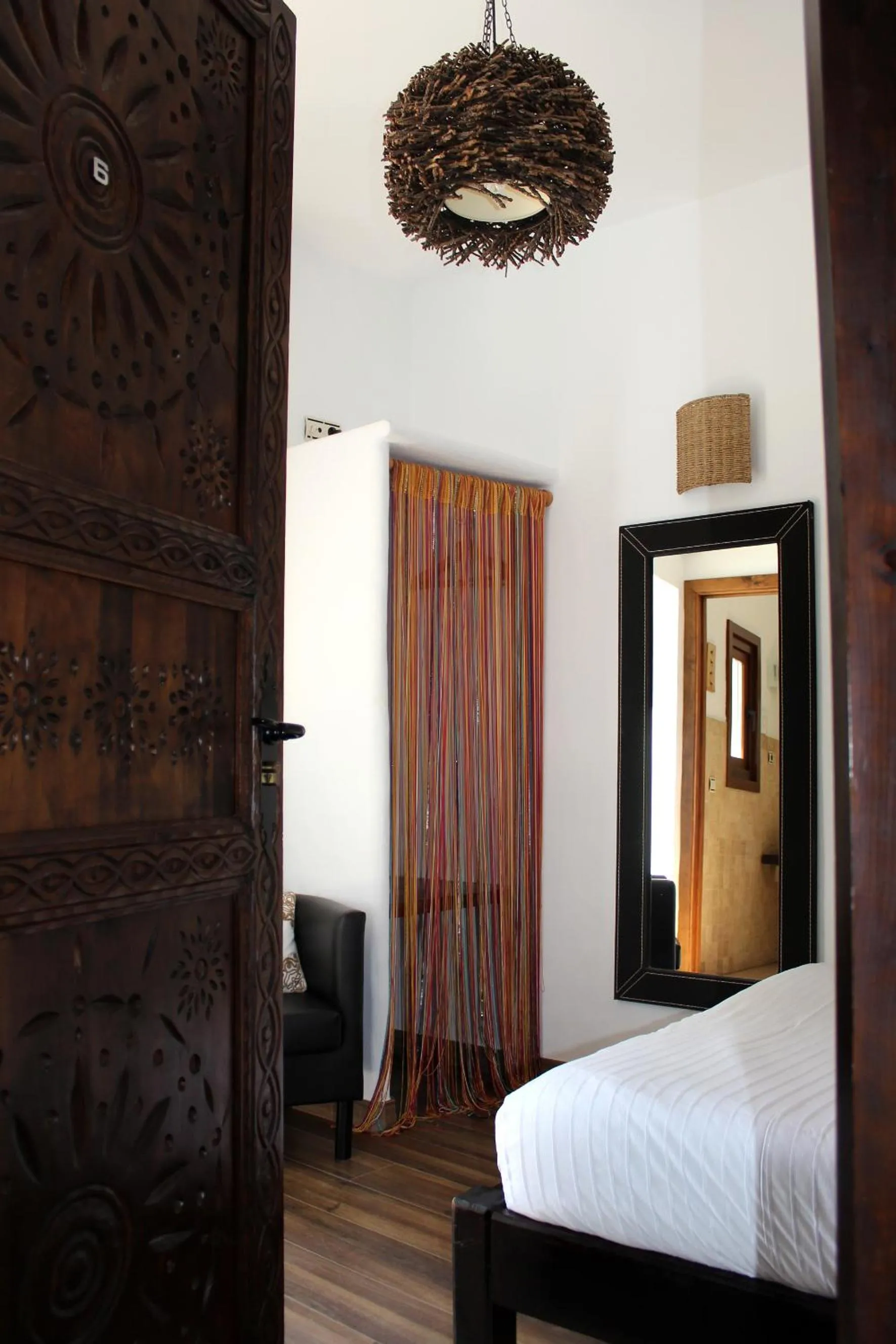 Decorative detail, Bed in Hostal Extramuros