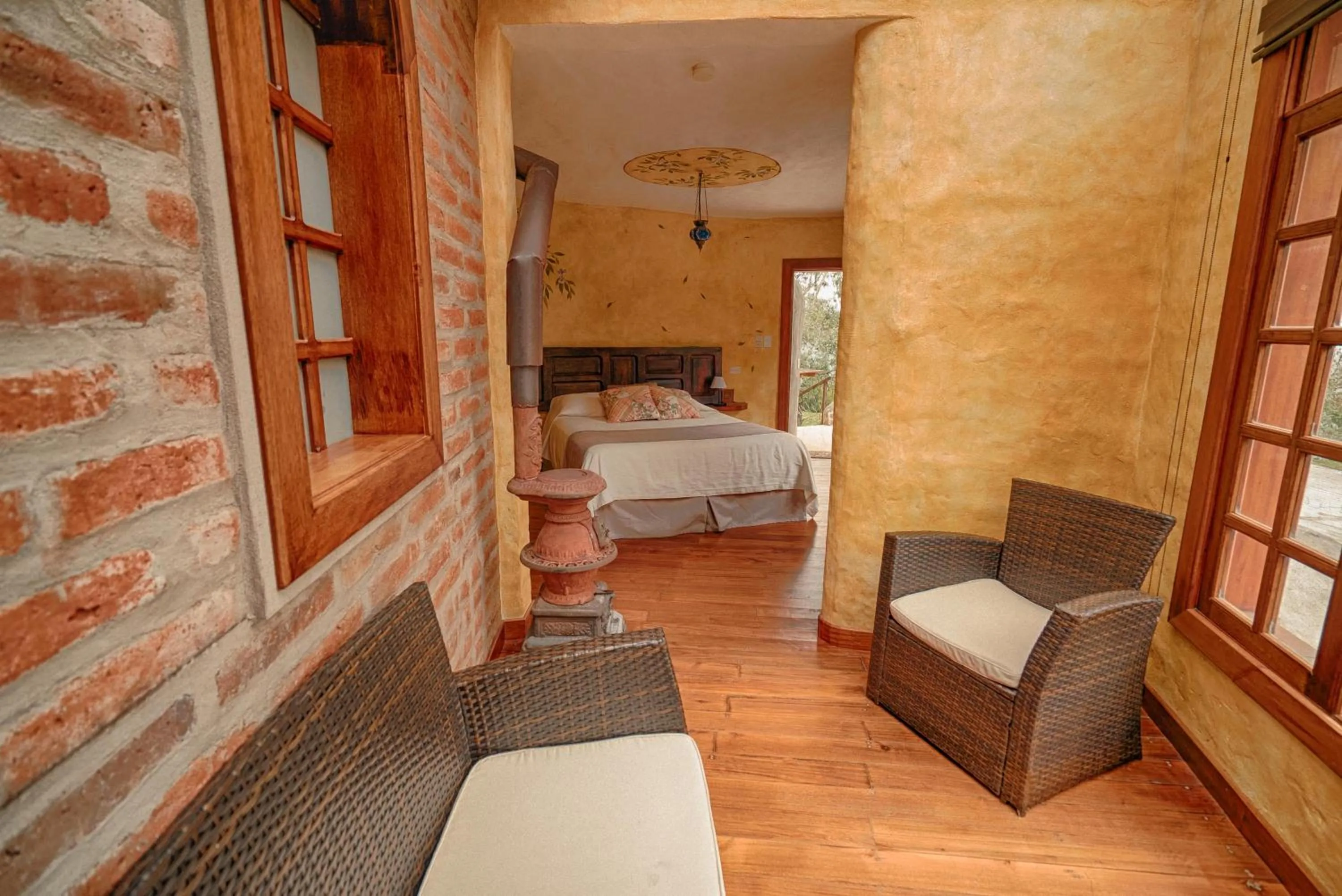 Seating area, Bed in Hacienda Las Cuevas Terra Lodge