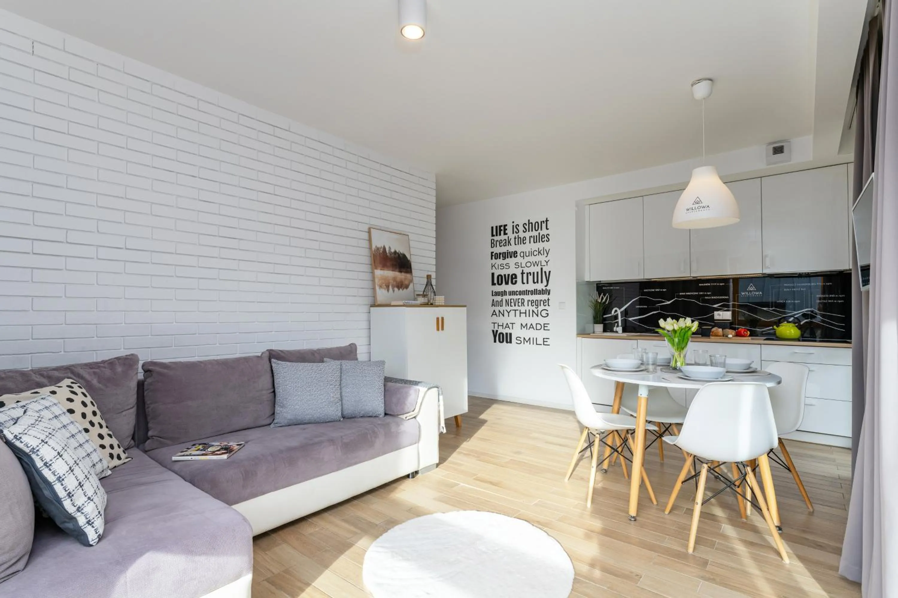 Kitchen or kitchenette in Apartamenty Willowa