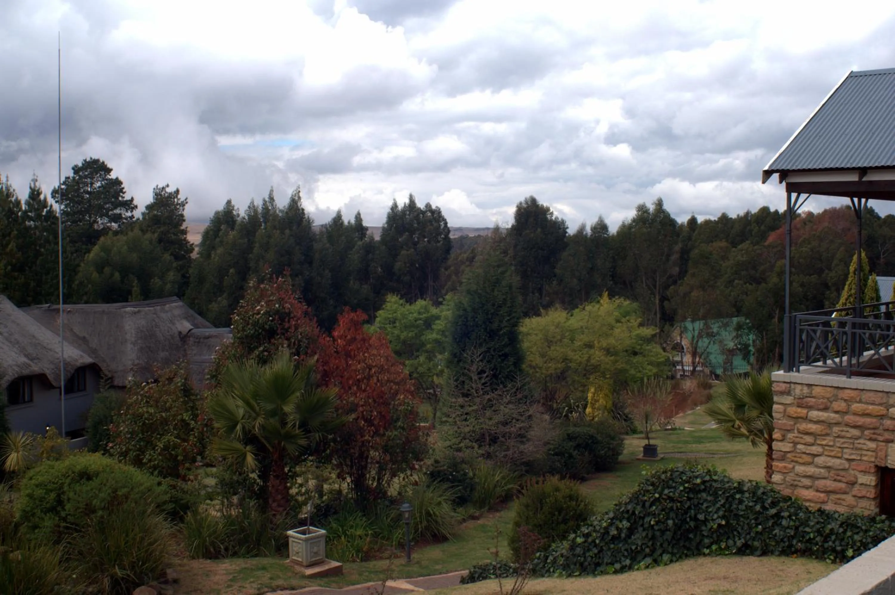 Garden view in The Highlander Hotel Dullstroom