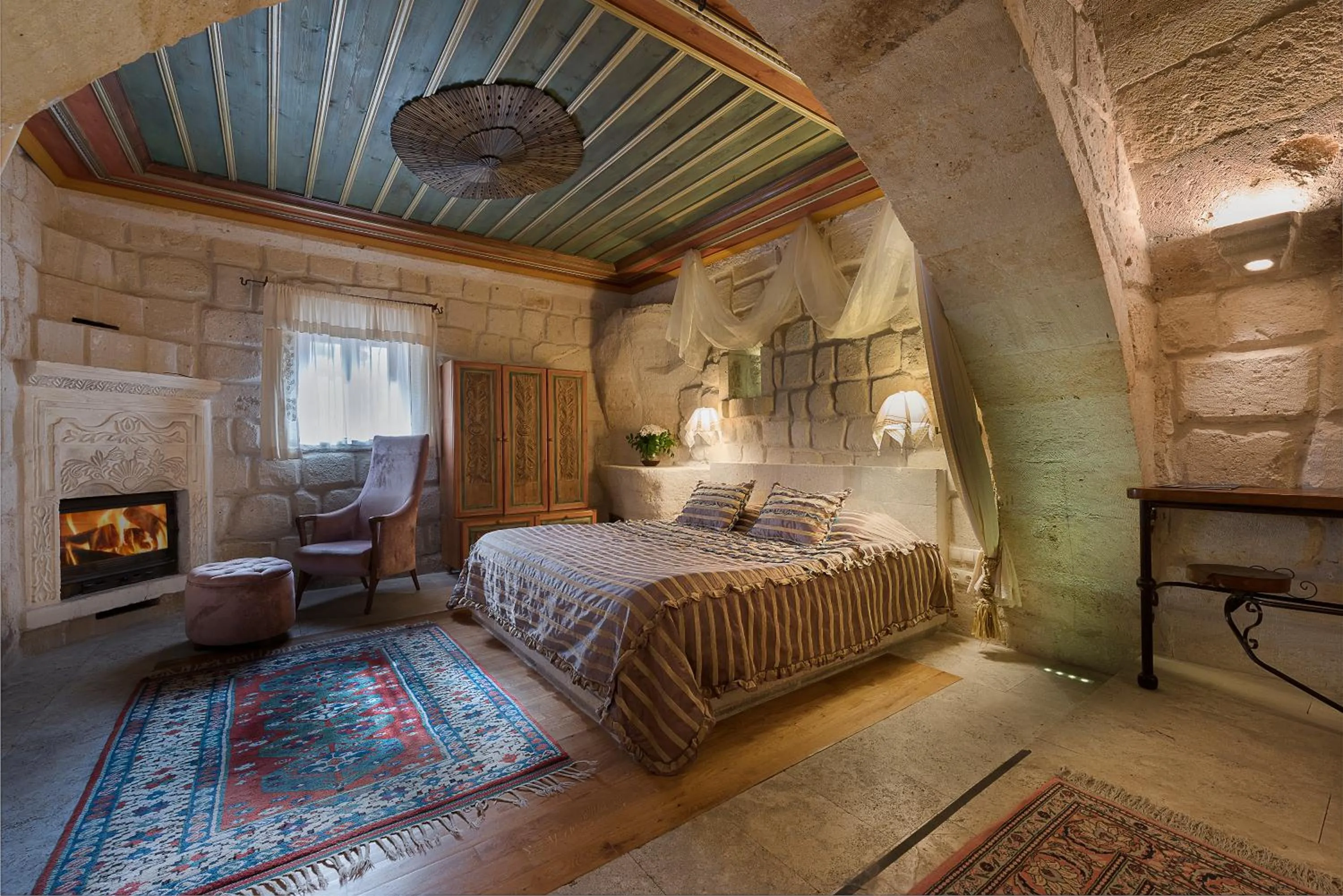 Bed in Anatolian Houses Cave Hotel & SPA