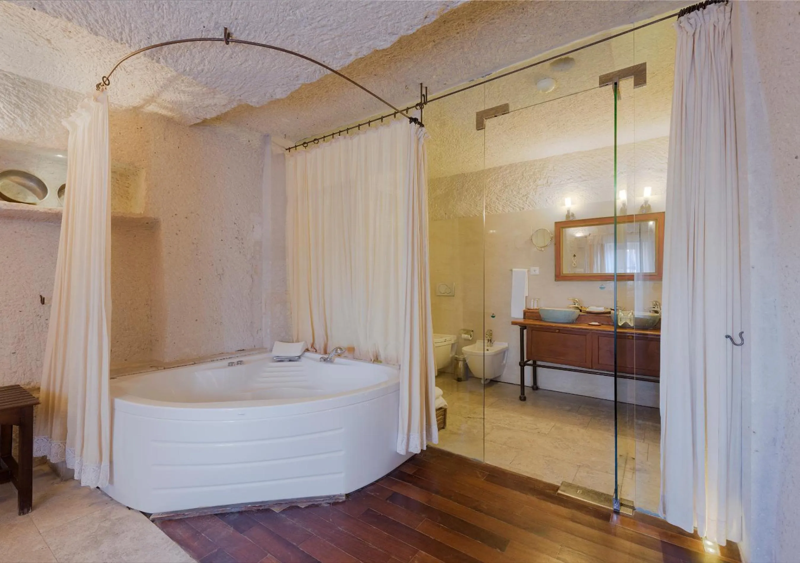 Bathroom, Bed in Anatolian Houses Cave Hotel & SPA