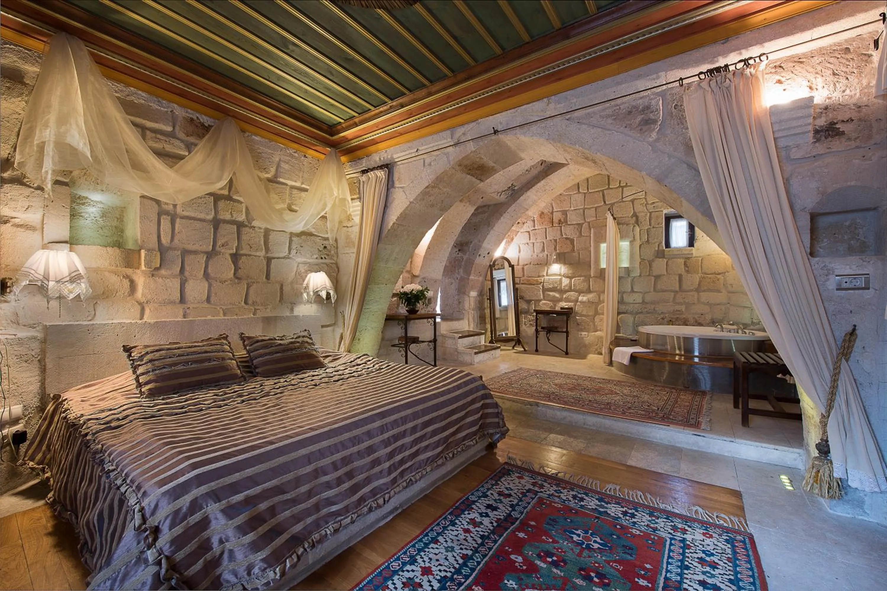 Seating area, Bed in Anatolian Houses Cave Hotel & SPA