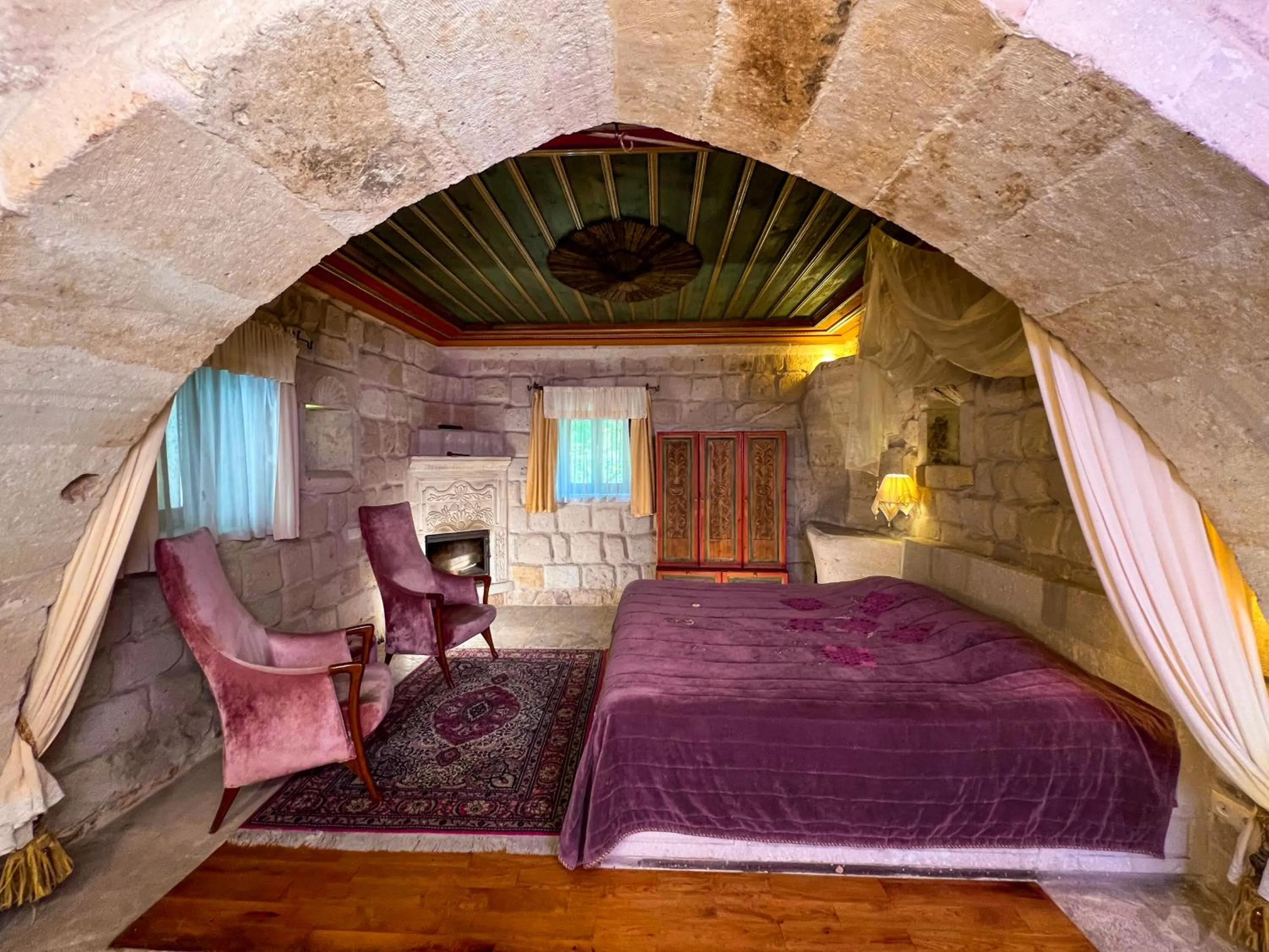 Bed in Anatolian Houses Cave Hotel & SPA