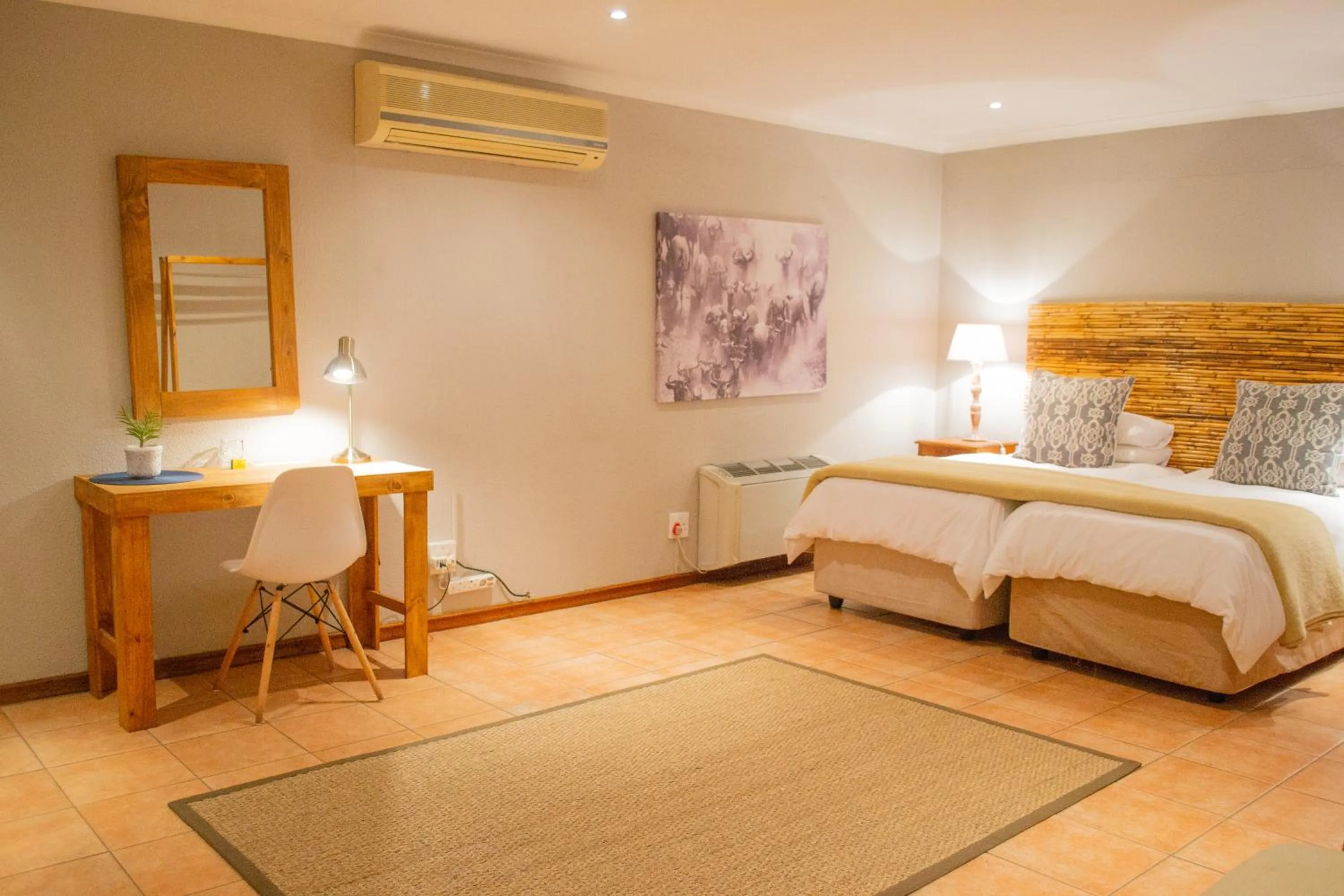 Bed in Safari Club Guest Lodge OR Tambo International Airport