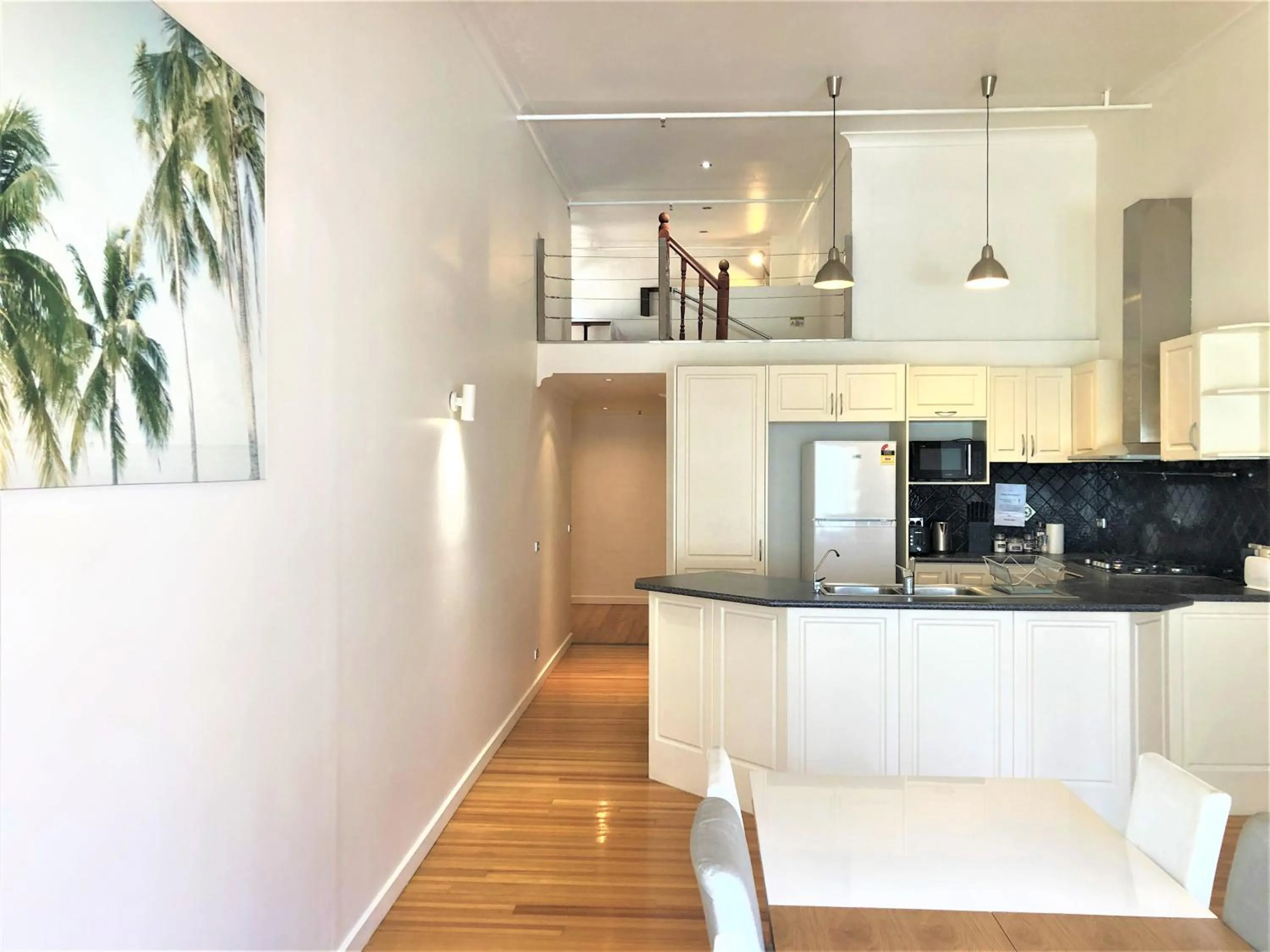 Living room in ReadySet Apartments on King