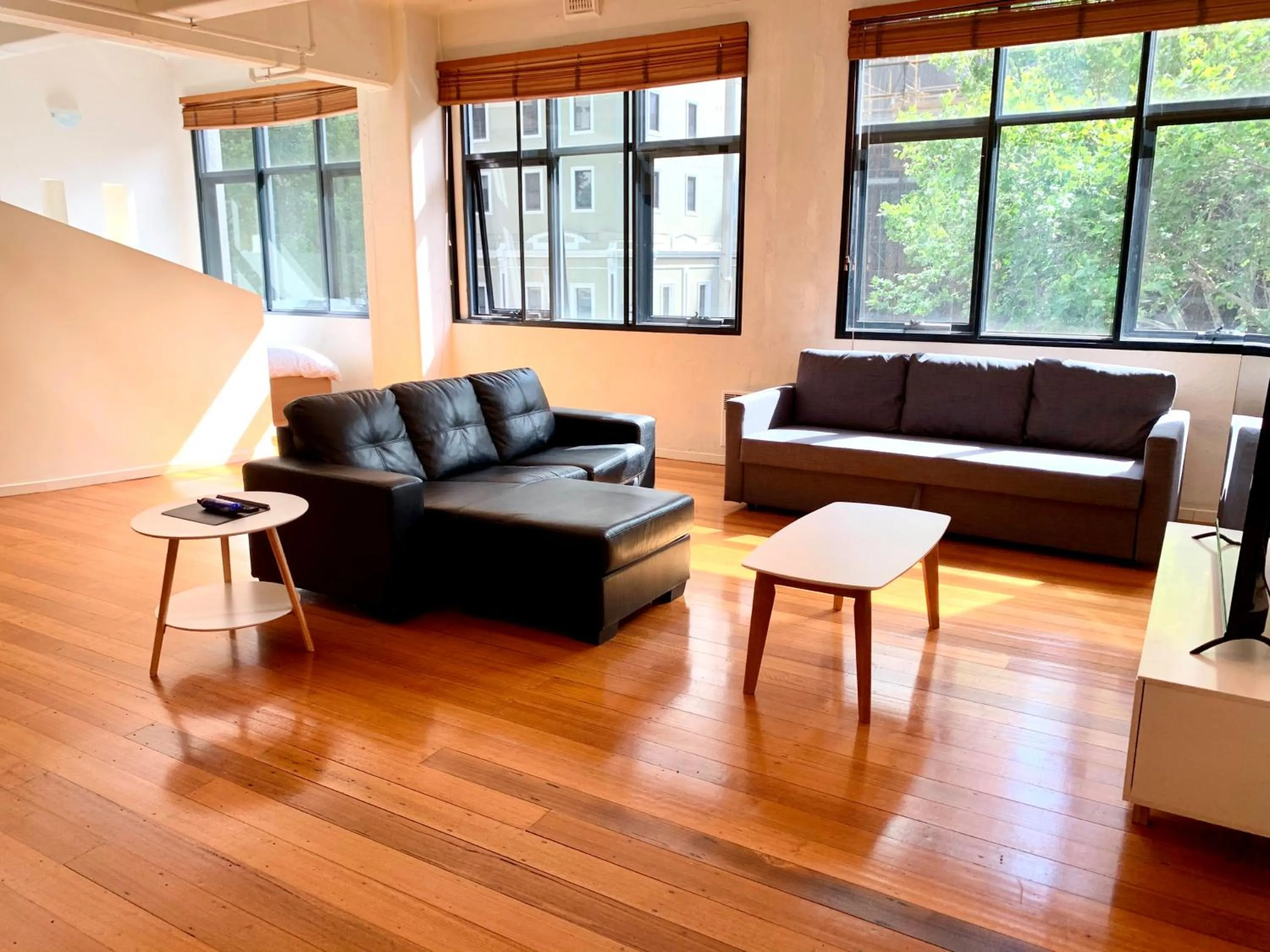 Living room in ReadySet Apartments on King