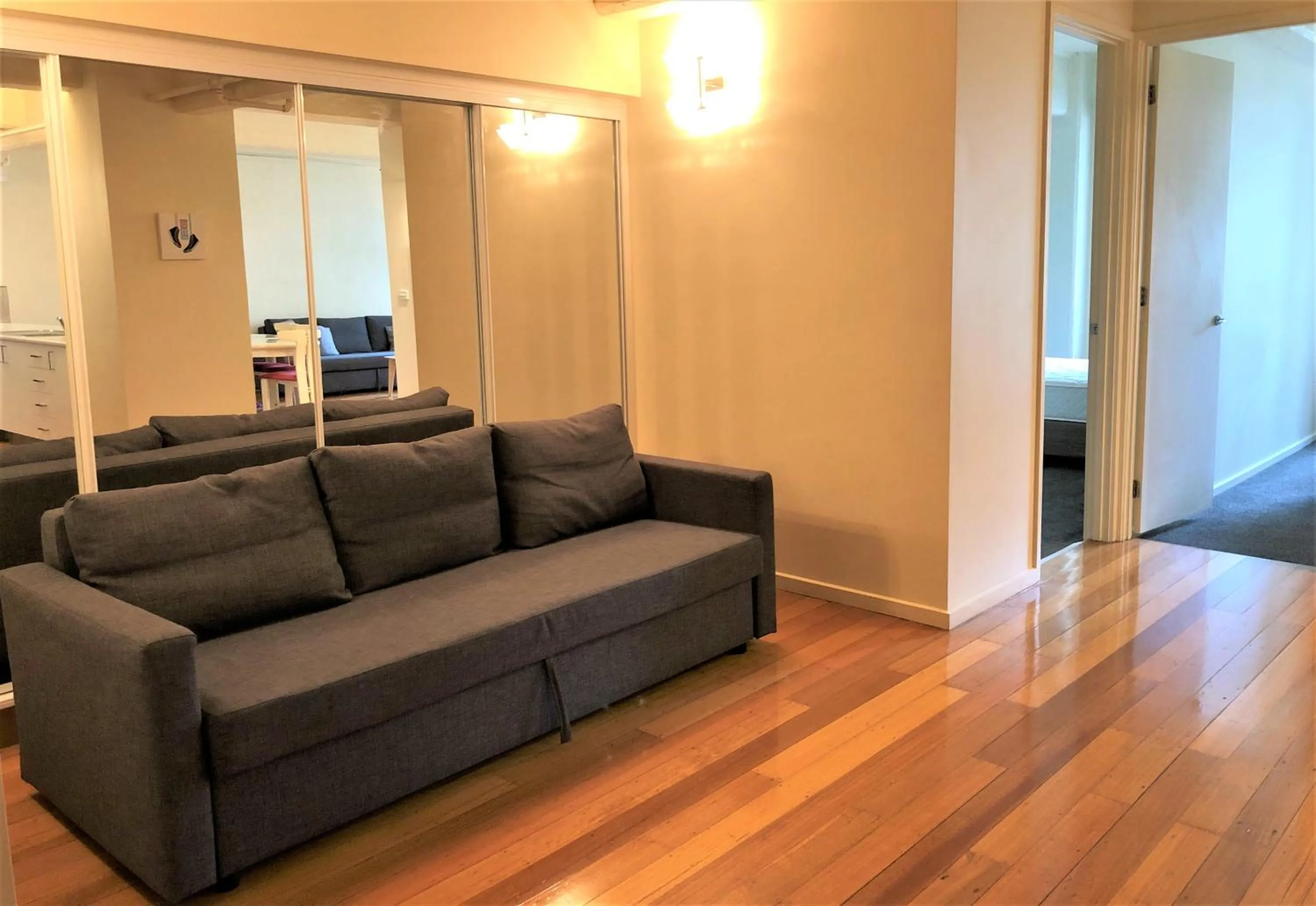 Seating area in ReadySet Apartments on King