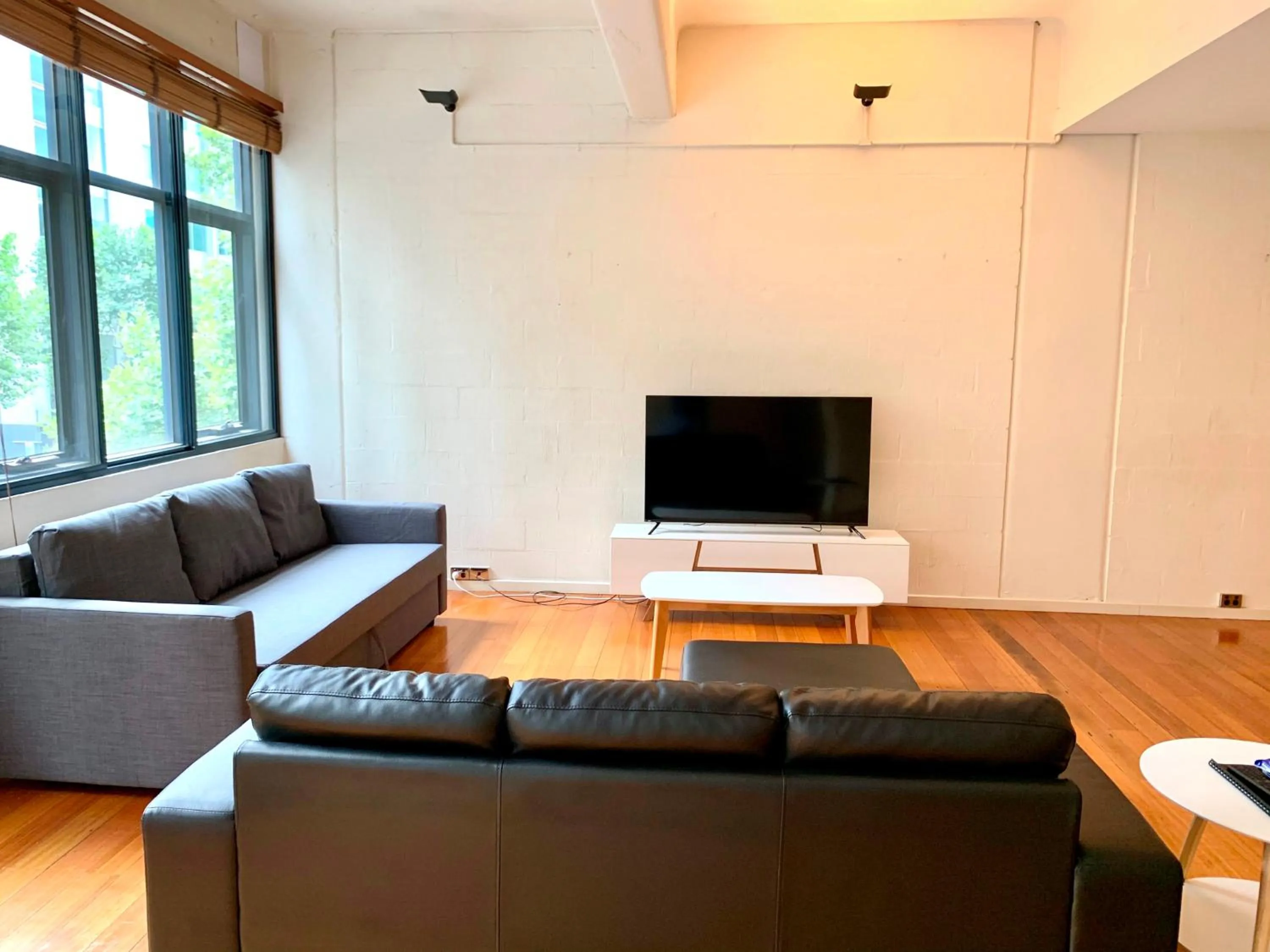 Living room in ReadySet Apartments on King