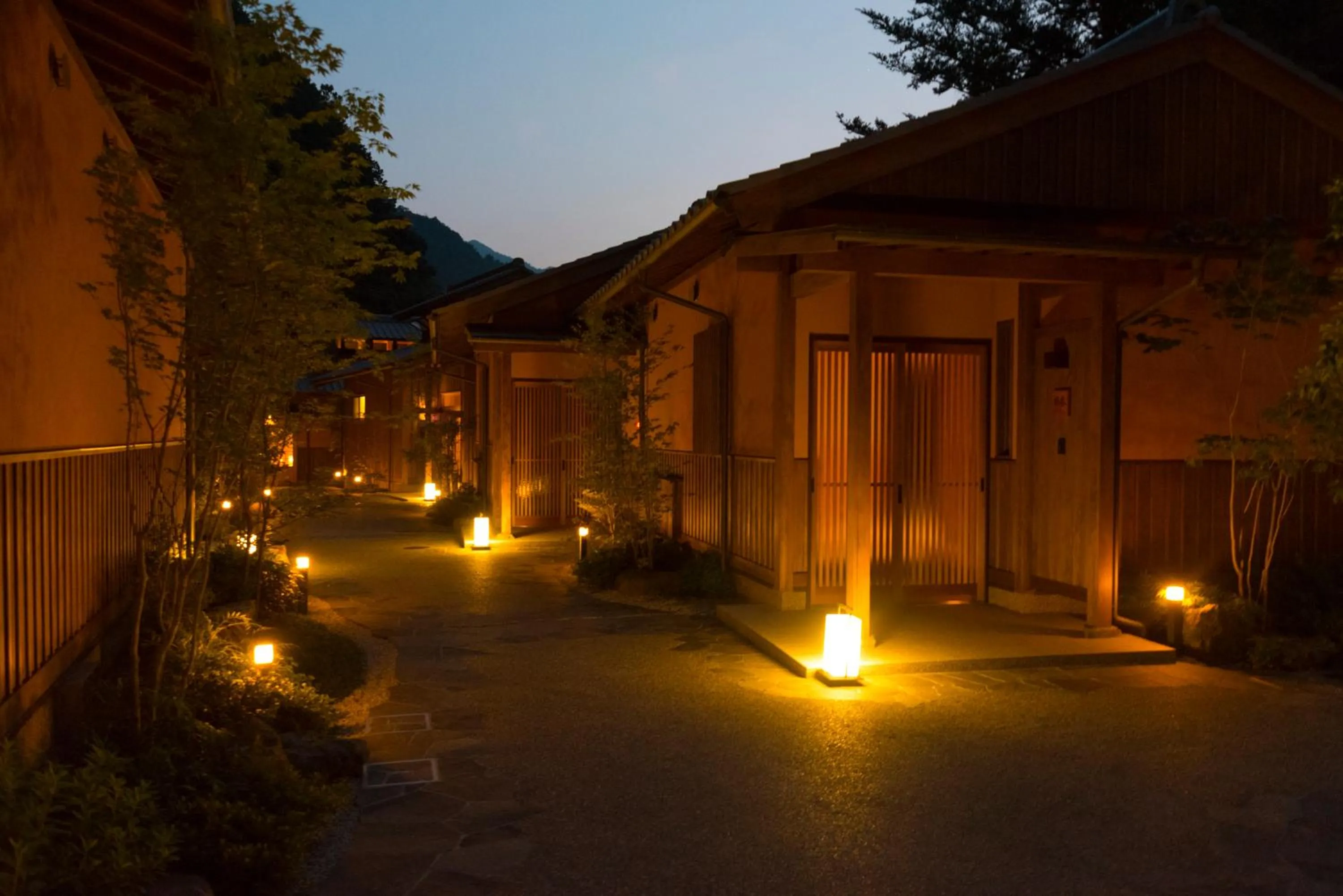 Quiet street view in Yunotani Senkei