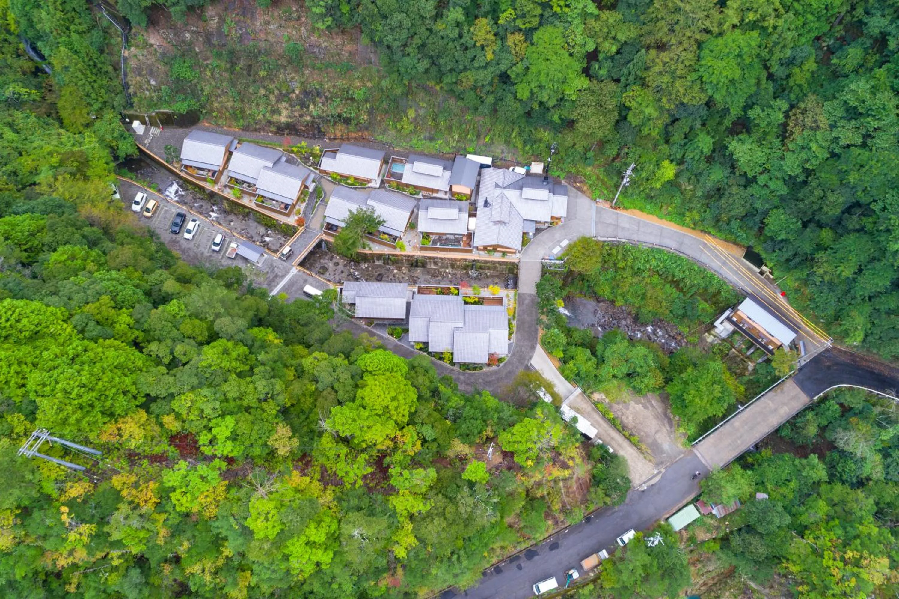 Bird's eye view in Yunotani Senkei