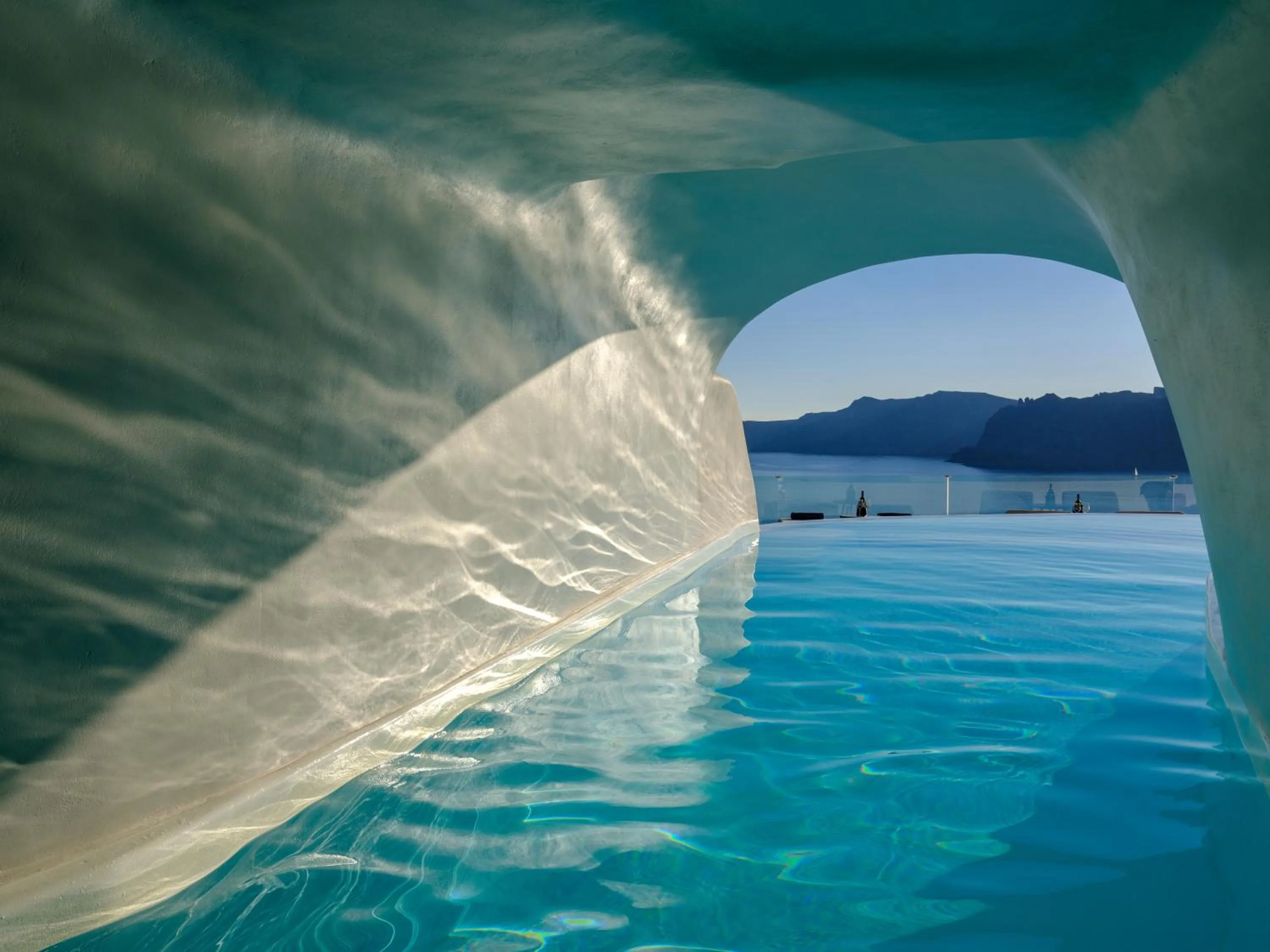 Pool view in Nostos Apartments