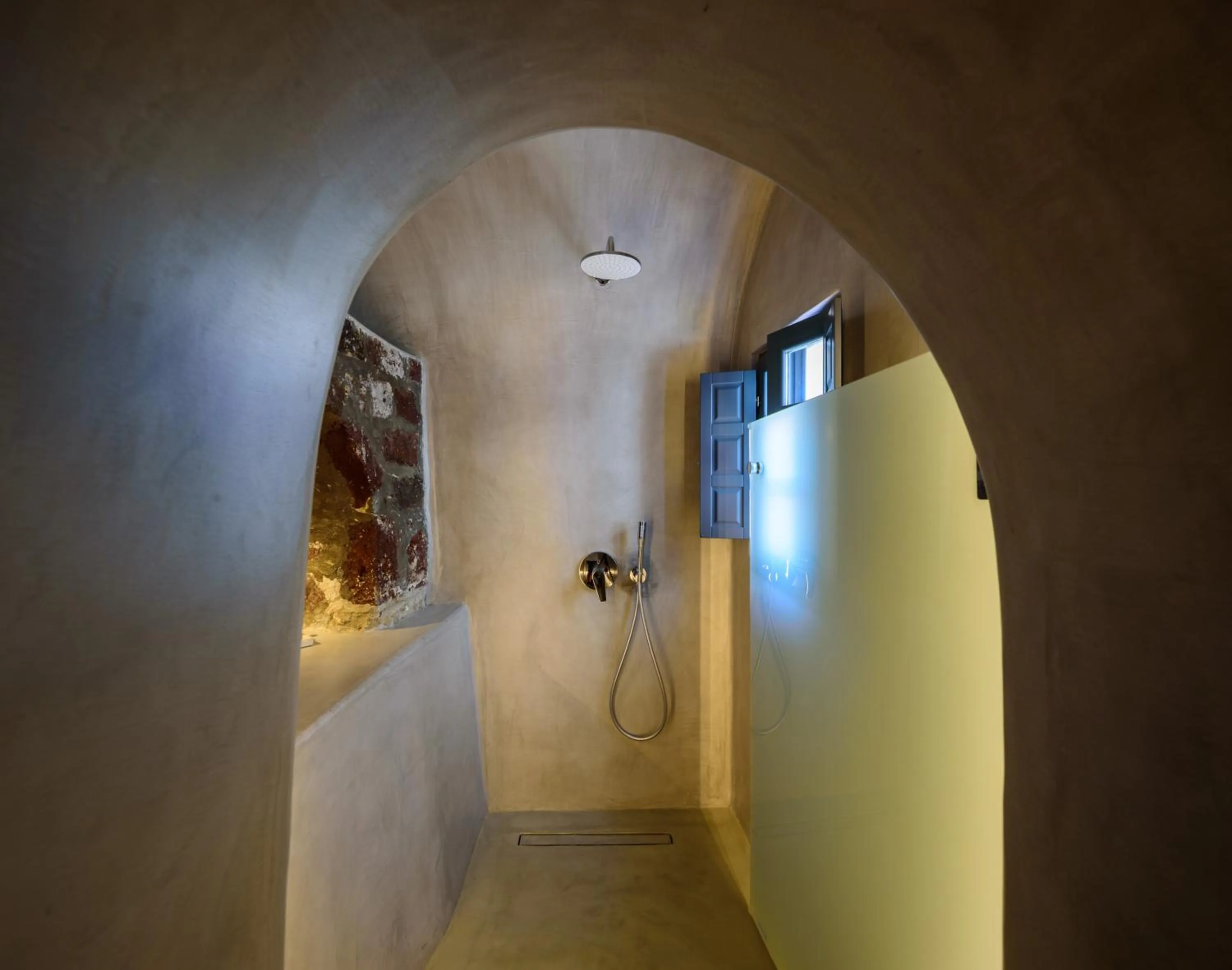 Shower in Nostos Apartments