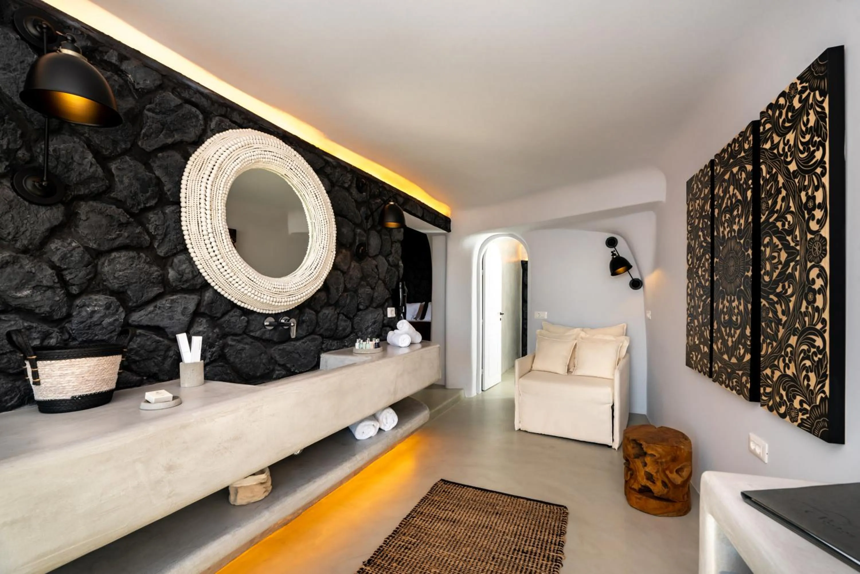 Living room in Nostos Apartments