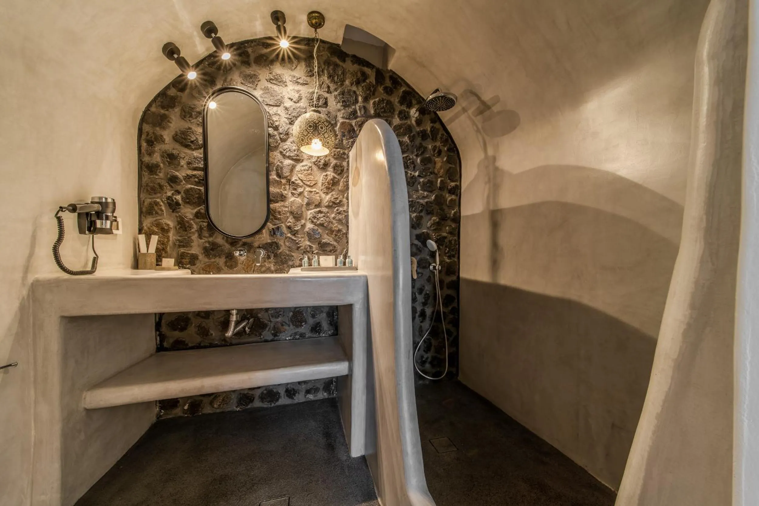 Shower in Nostos Apartments