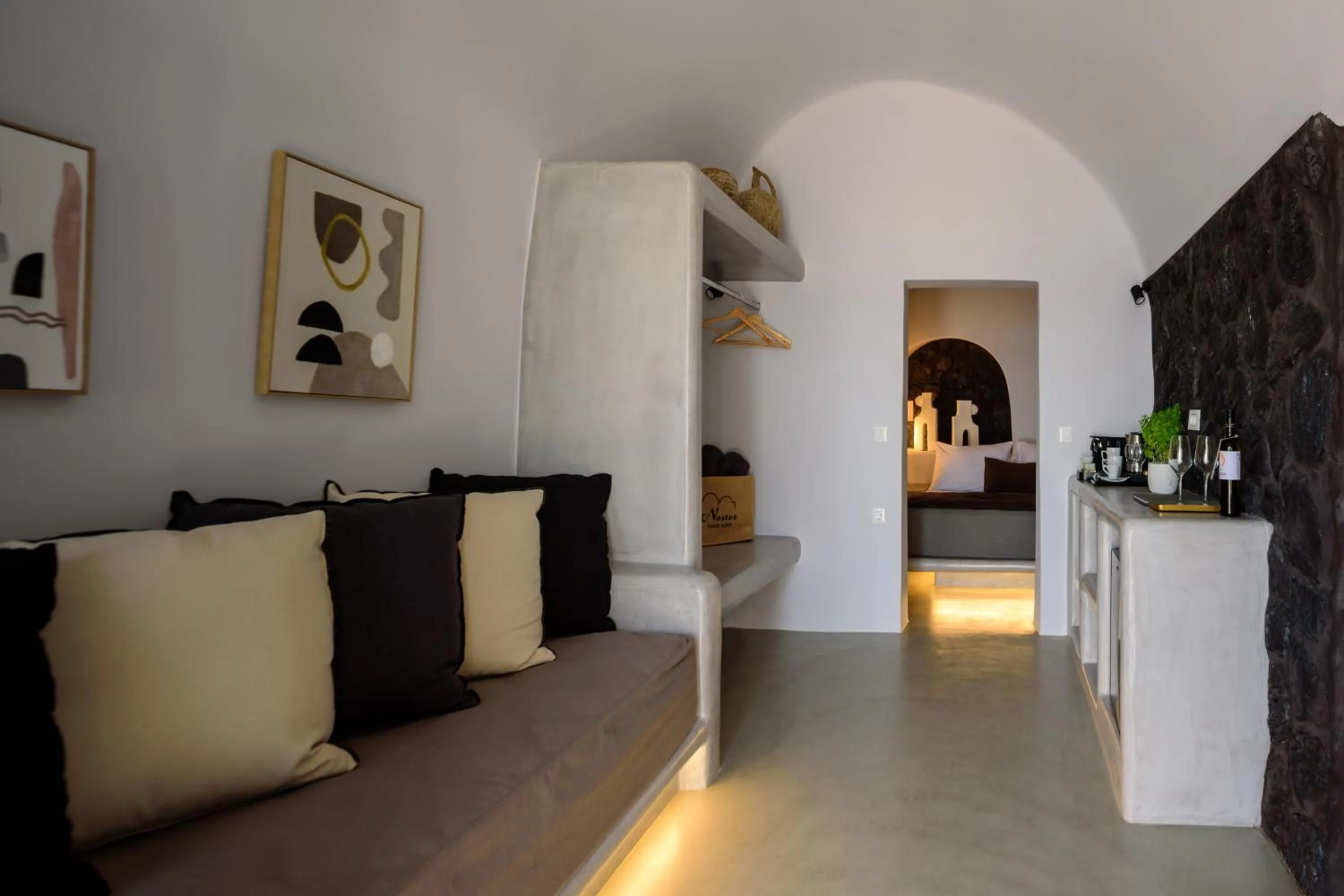 Bed in Nostos Apartments