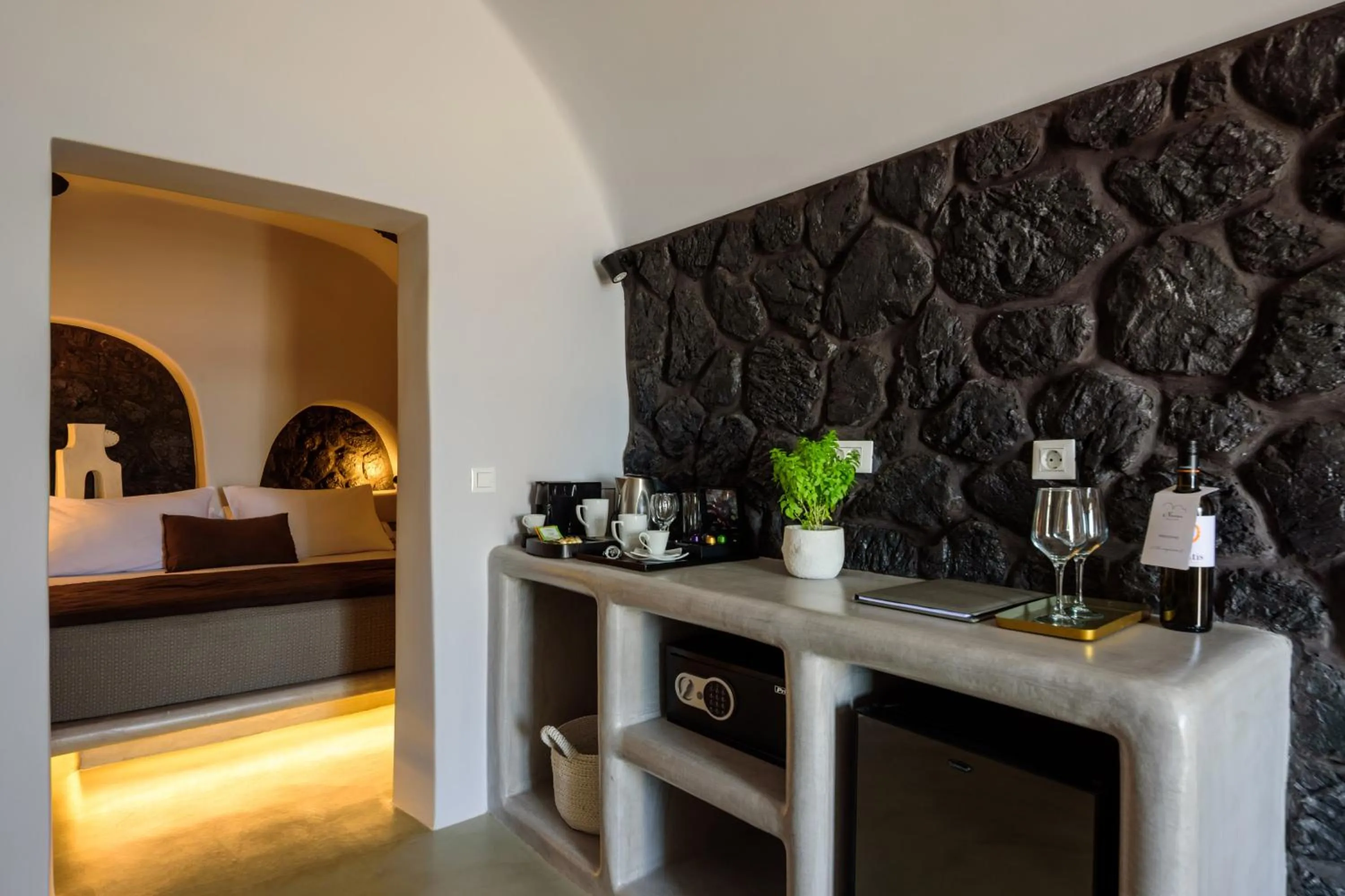 Bed in Nostos Apartments