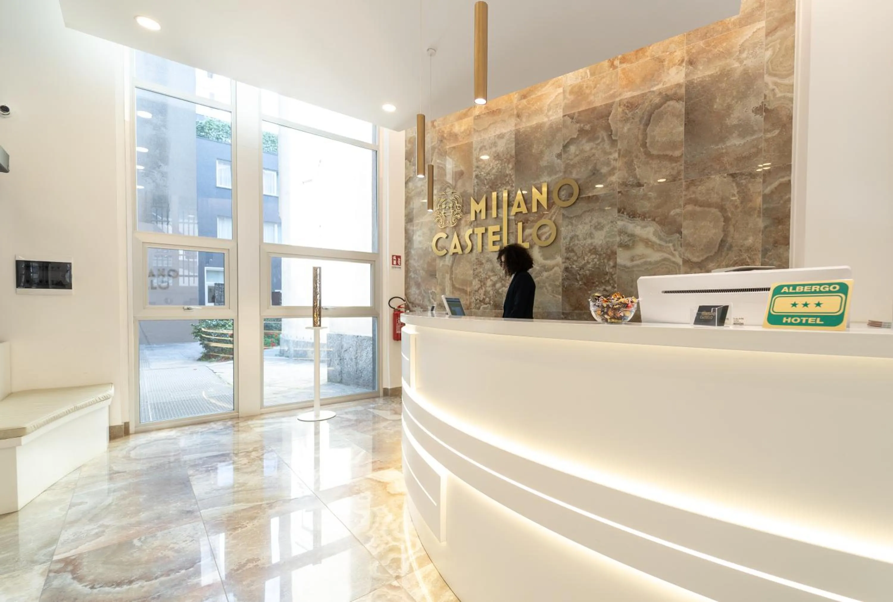 Lobby or reception in Hotel Milano Castello