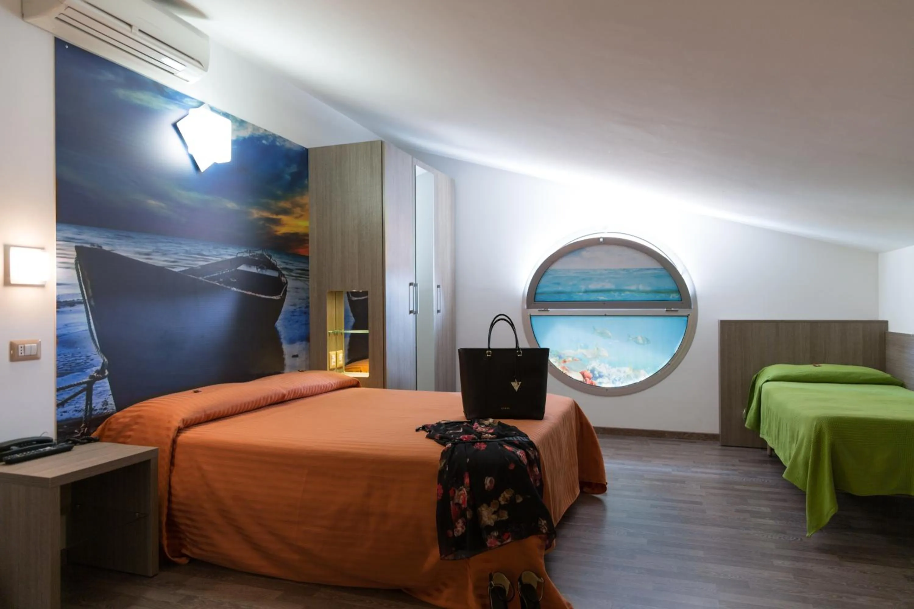 Bed in Hotel Miramare