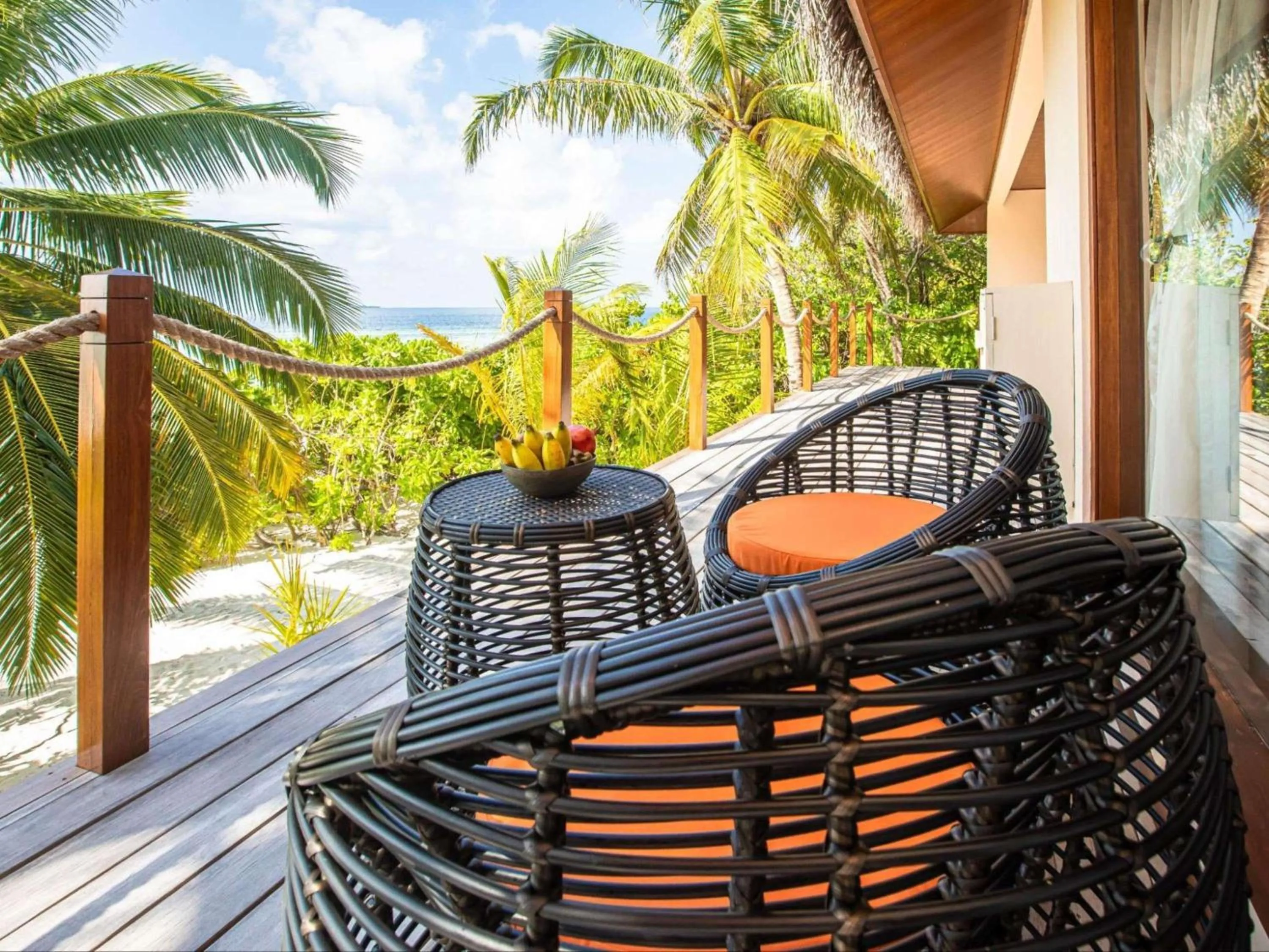 Bedroom in V Villas Maldives at Mirihi - MGallery Collection