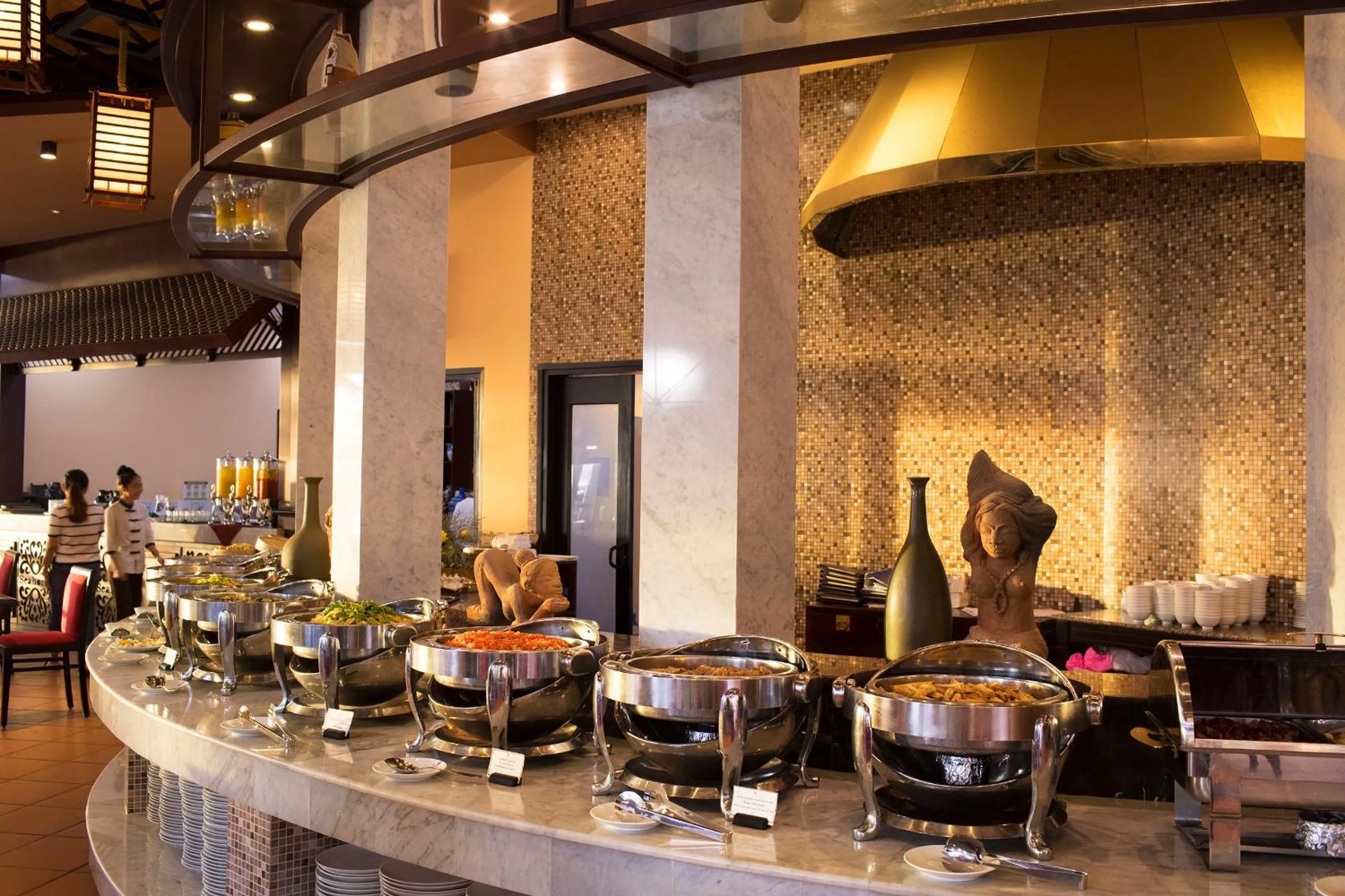 Buffet breakfast in Seahorse Resort & Spa