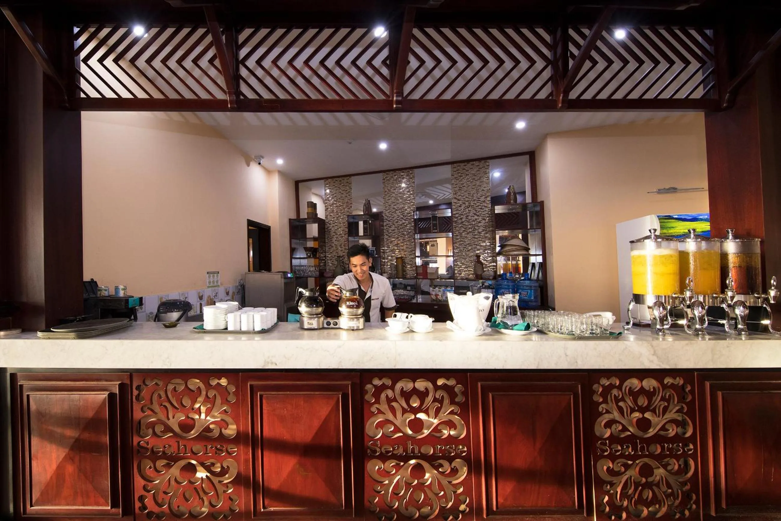 Buffet breakfast in Seahorse Resort & Spa