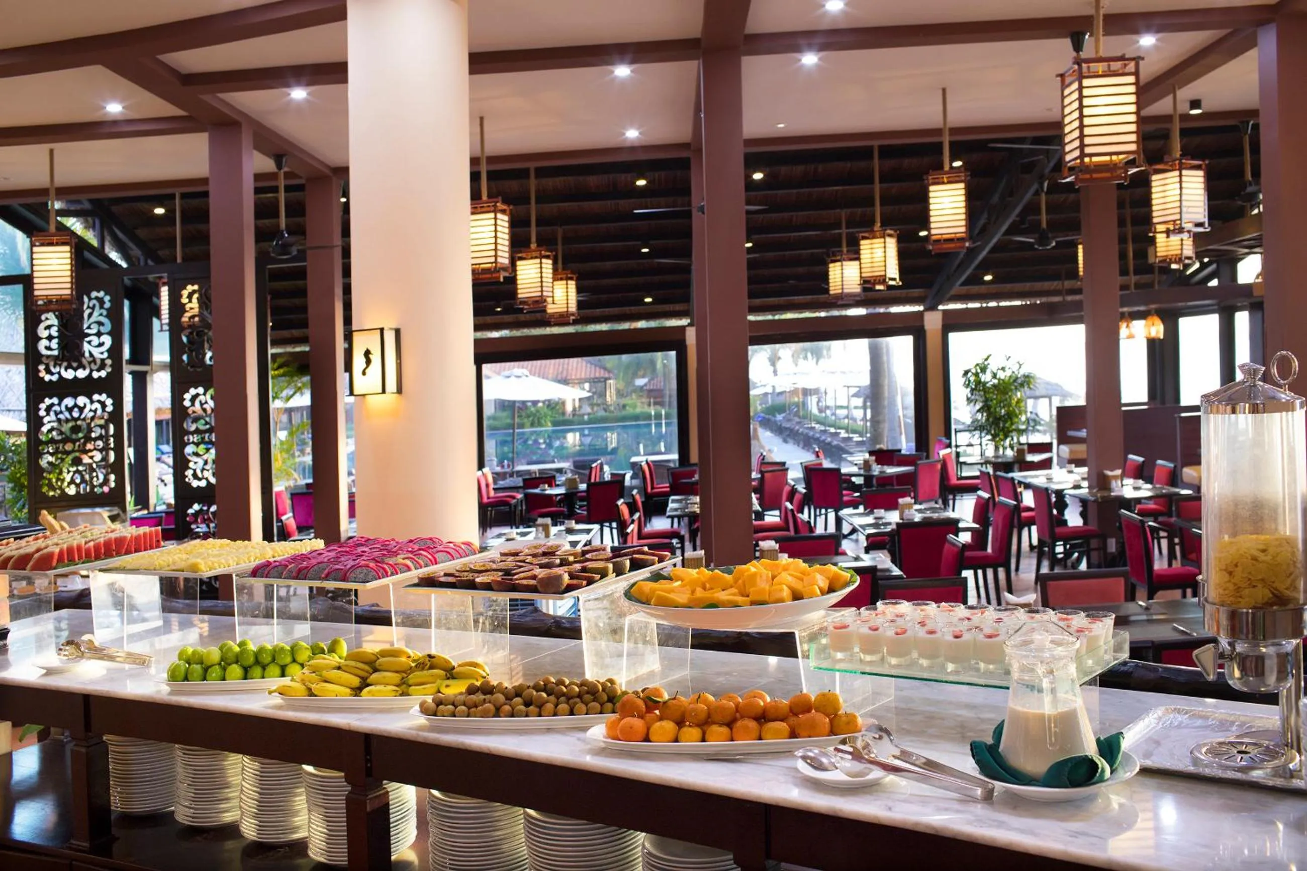 Buffet breakfast in Seahorse Resort & Spa