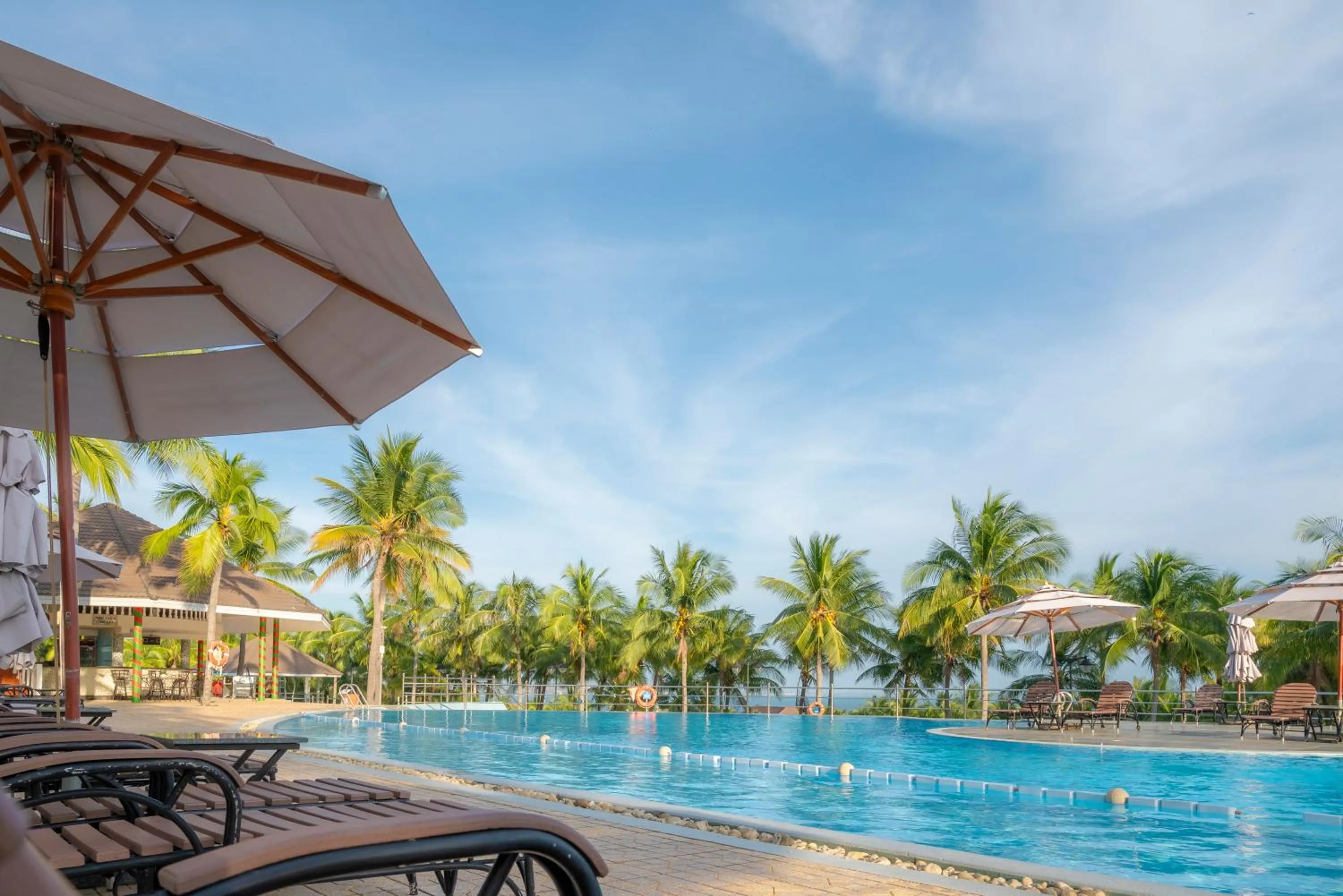 Pool view in Sea Links Beach Hotel