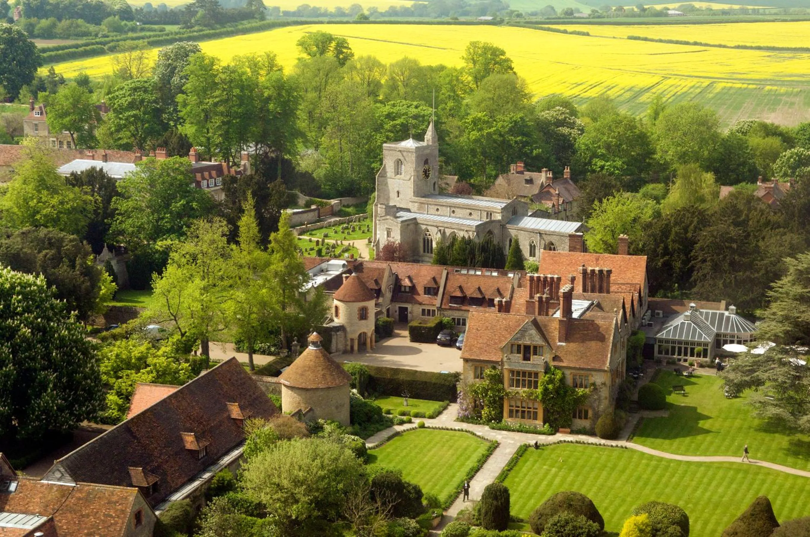 Bird's eye view in Le Manoir aux Quat'Saisons, A Belmond Hotel, Oxfordshire