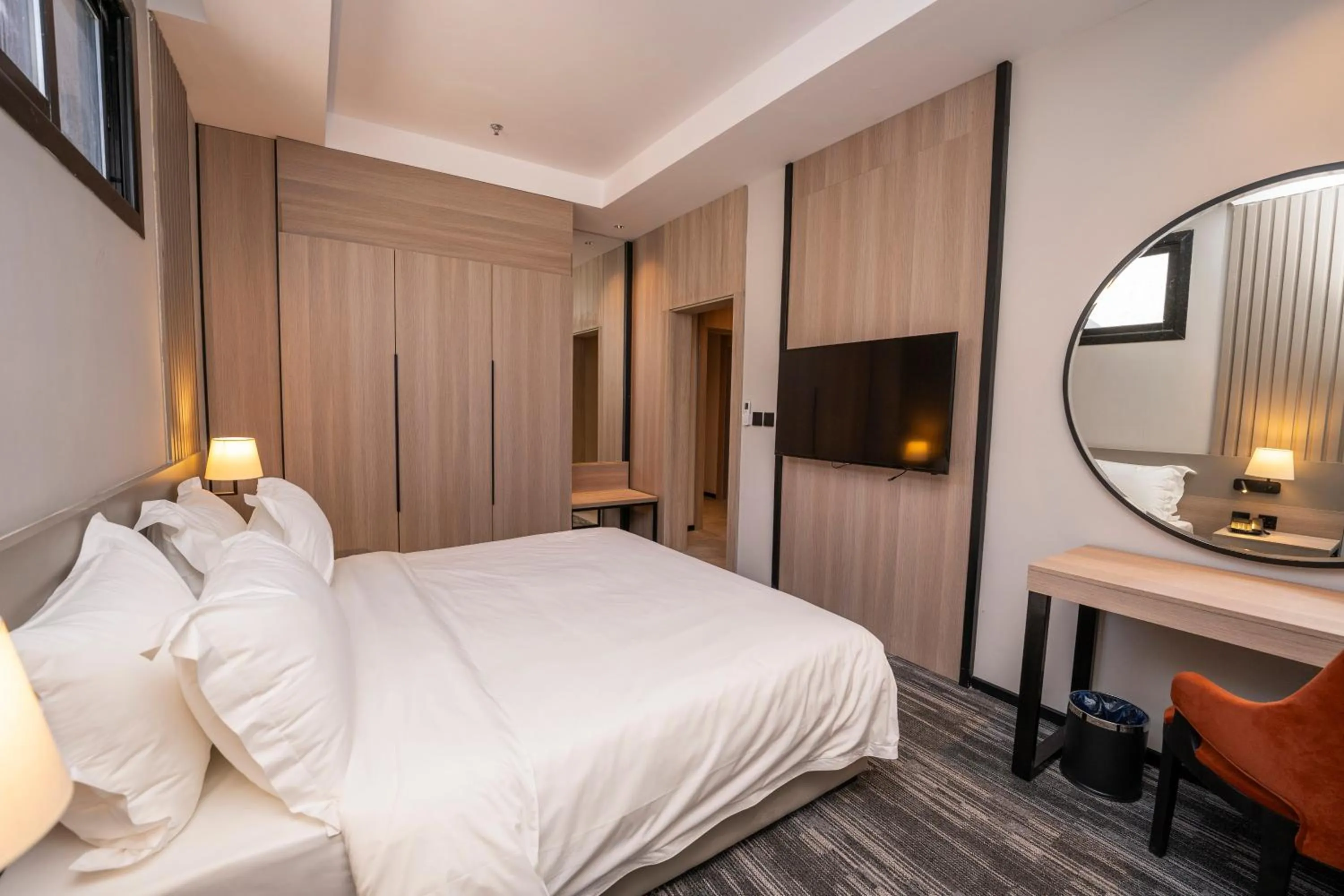 Bedroom, Bed in Manazel Aldiafah serviced Apartments AlSulymaniyah