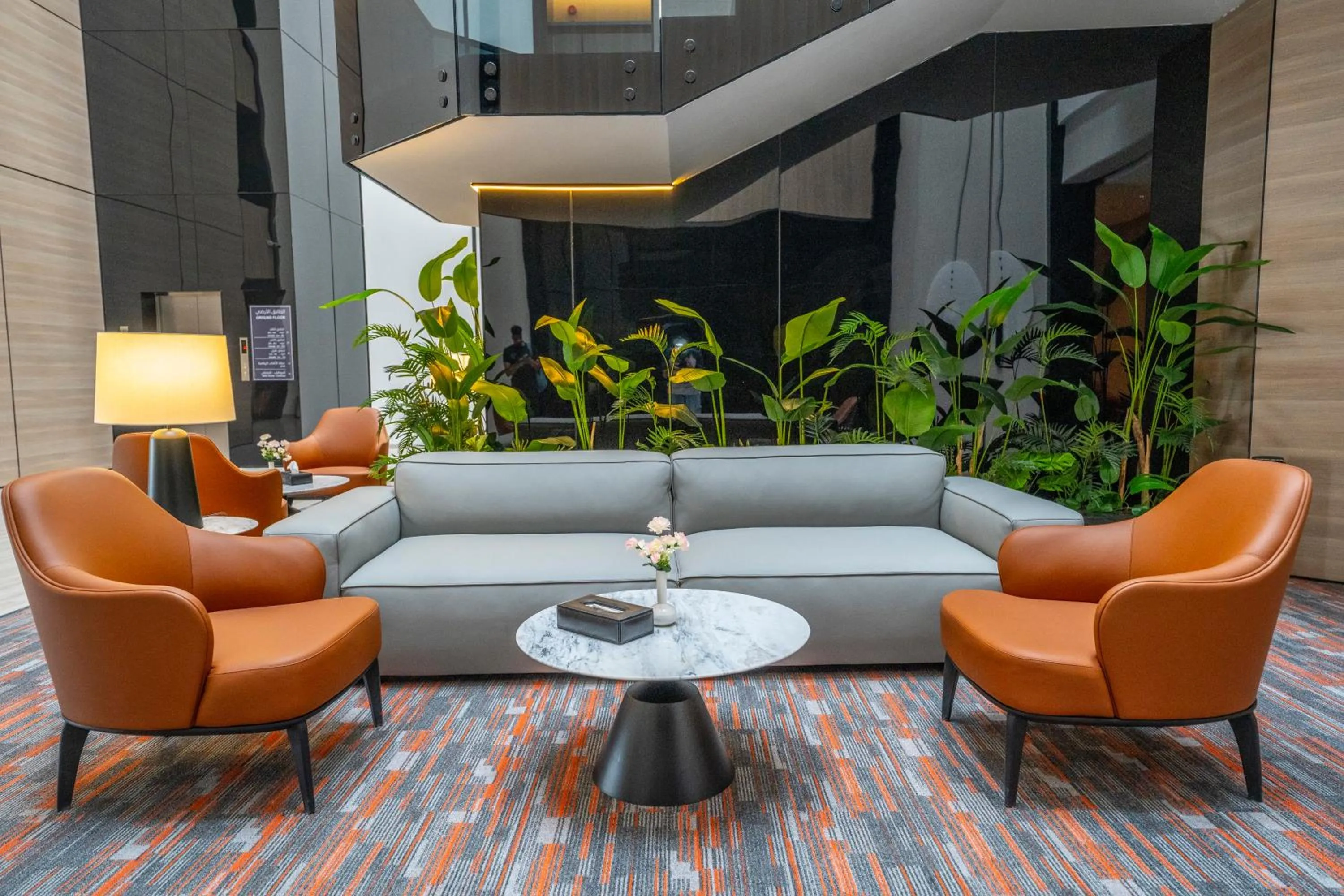 Seating area in Manazel Aldiafah serviced Apartments AlSulymaniyah