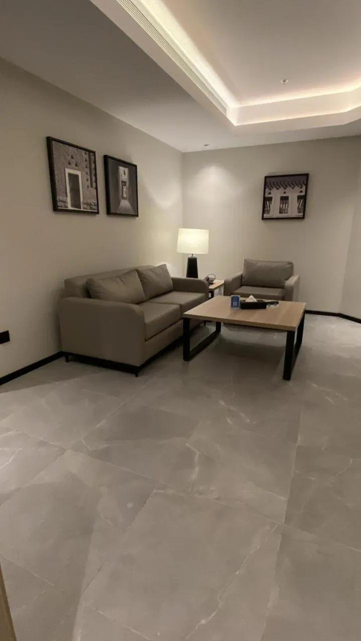 Seating area in Manazel Aldiafah serviced Apartments AlSulymaniyah