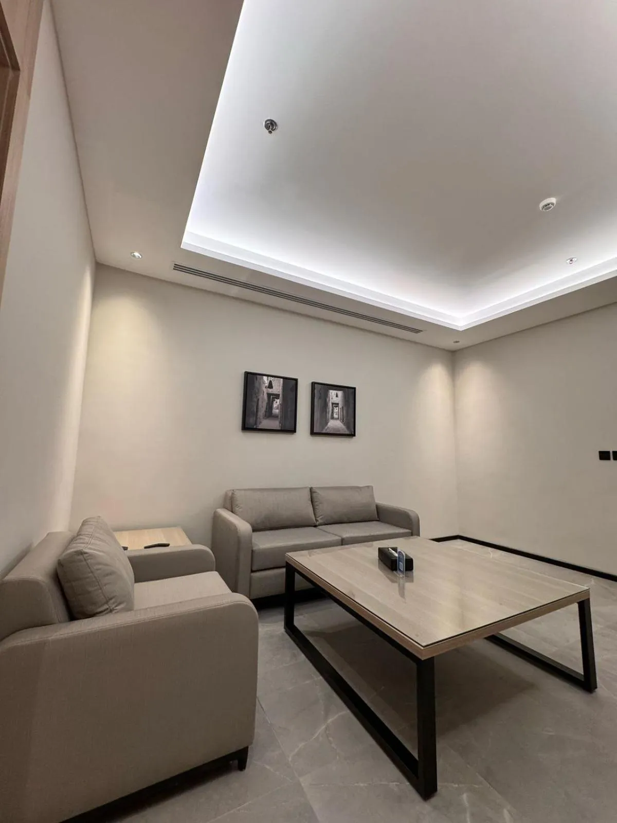 Living room in Manazel Aldiafah serviced Apartments AlSulymaniyah