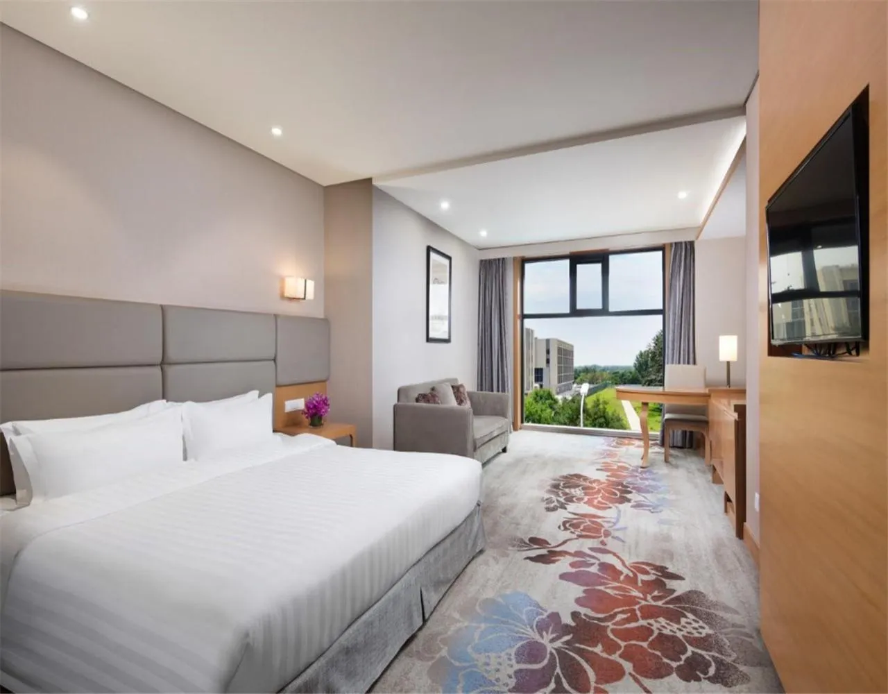 Bed in Ramada by Wyndham Beijing Airport