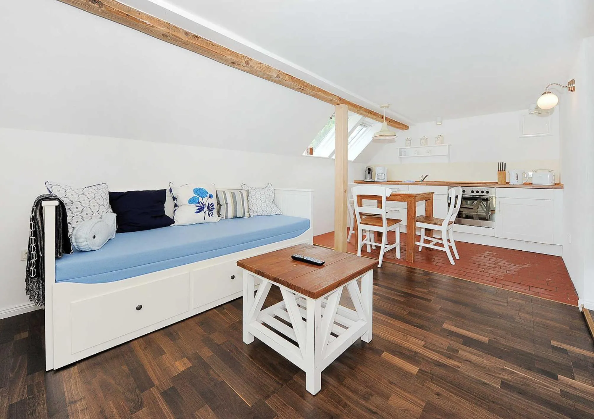 Living room, Bed in Landhaus Meer