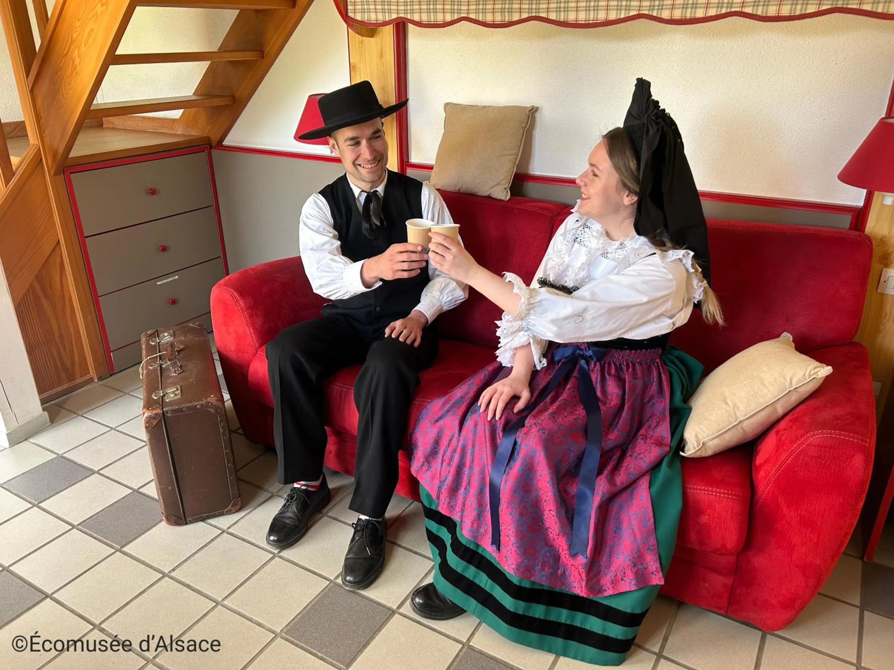 Seating area in Les Loges de l'Ecomusée D'Alsace
