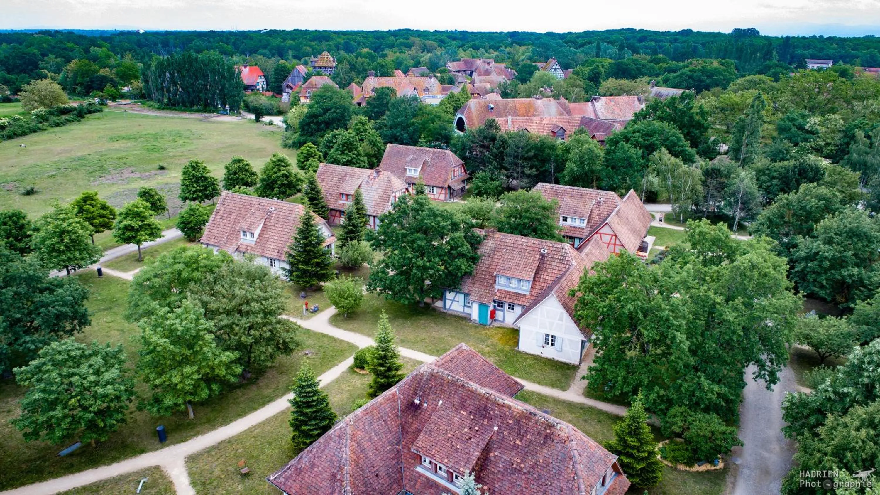 Bird's eye view in Les Loges de l'Ecomusée D'Alsace