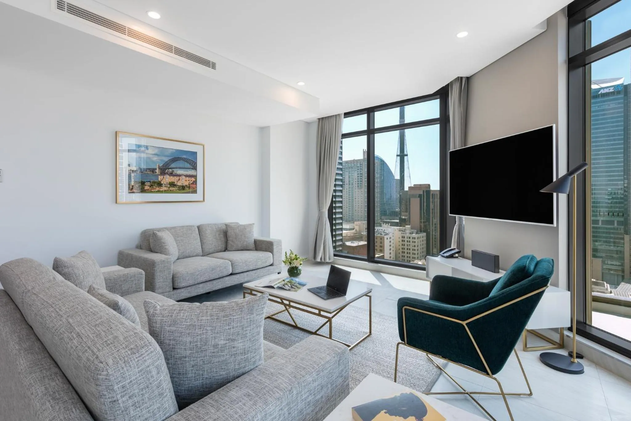 Living room in Meriton Suites Sussex Street, Sydney