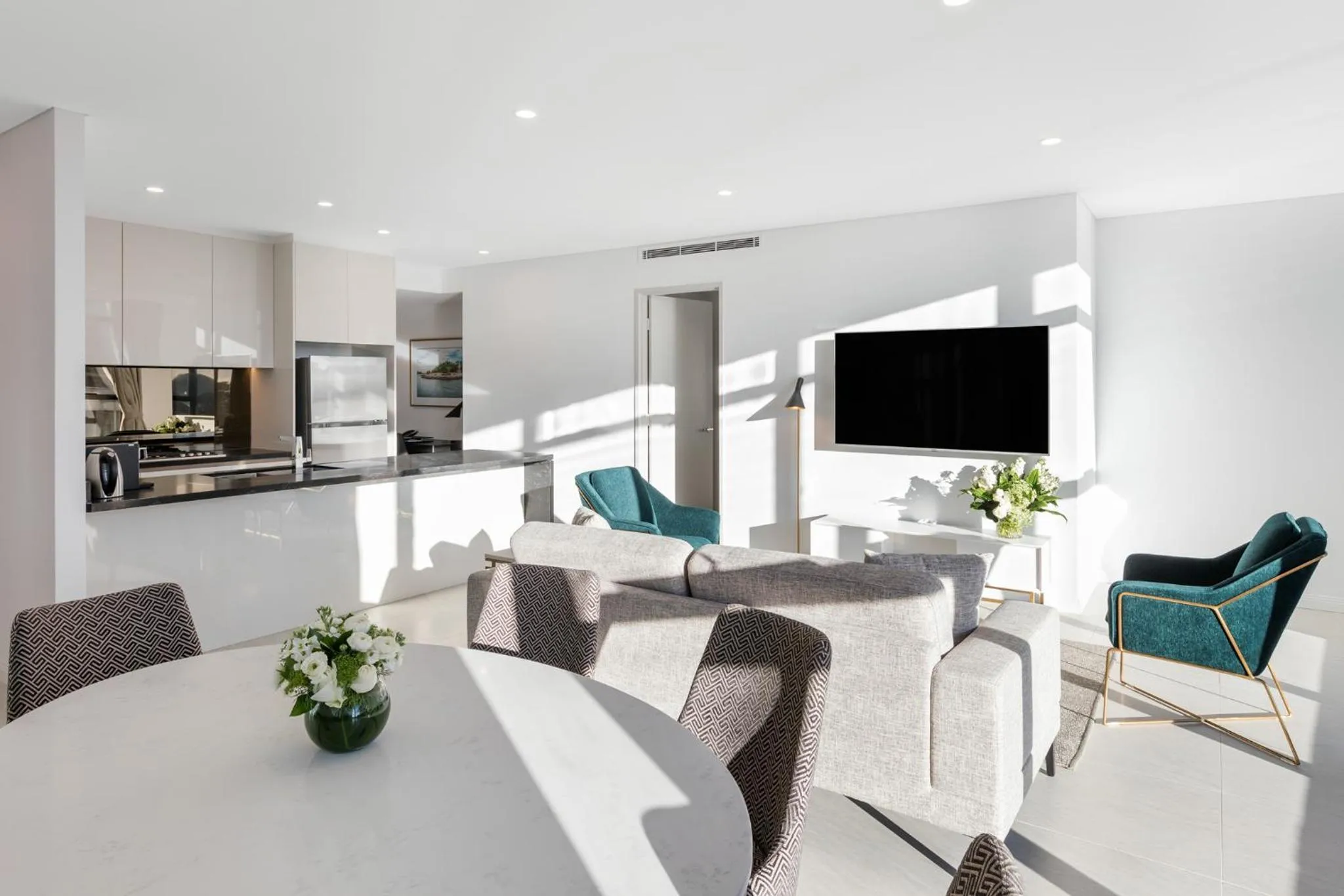 Living room in Meriton Suites Sussex Street, Sydney