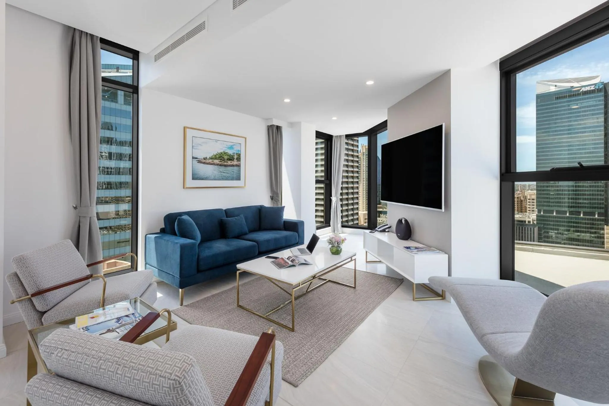 Living room in Meriton Suites Sussex Street, Sydney