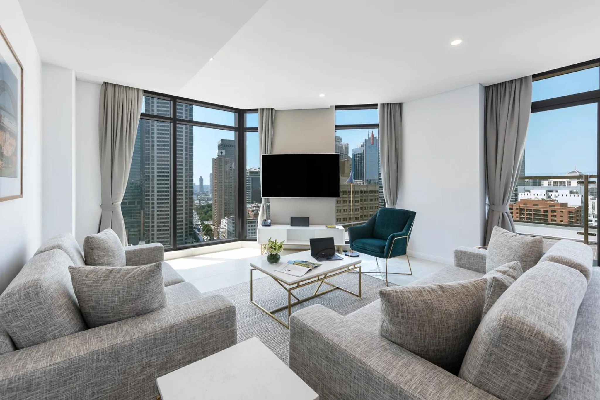 Living room in Meriton Suites Sussex Street, Sydney